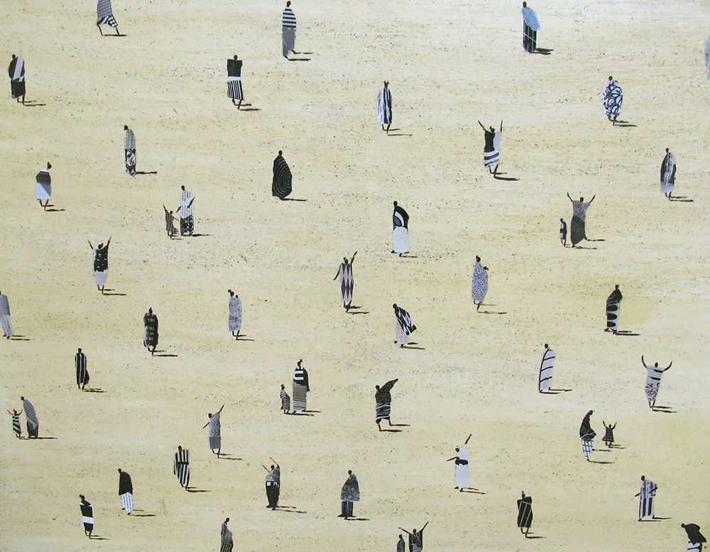 Tableau figuratif grand format Africa black and white – MARCOS ZRIHEN NOWOTNY – 89 × 116 cm