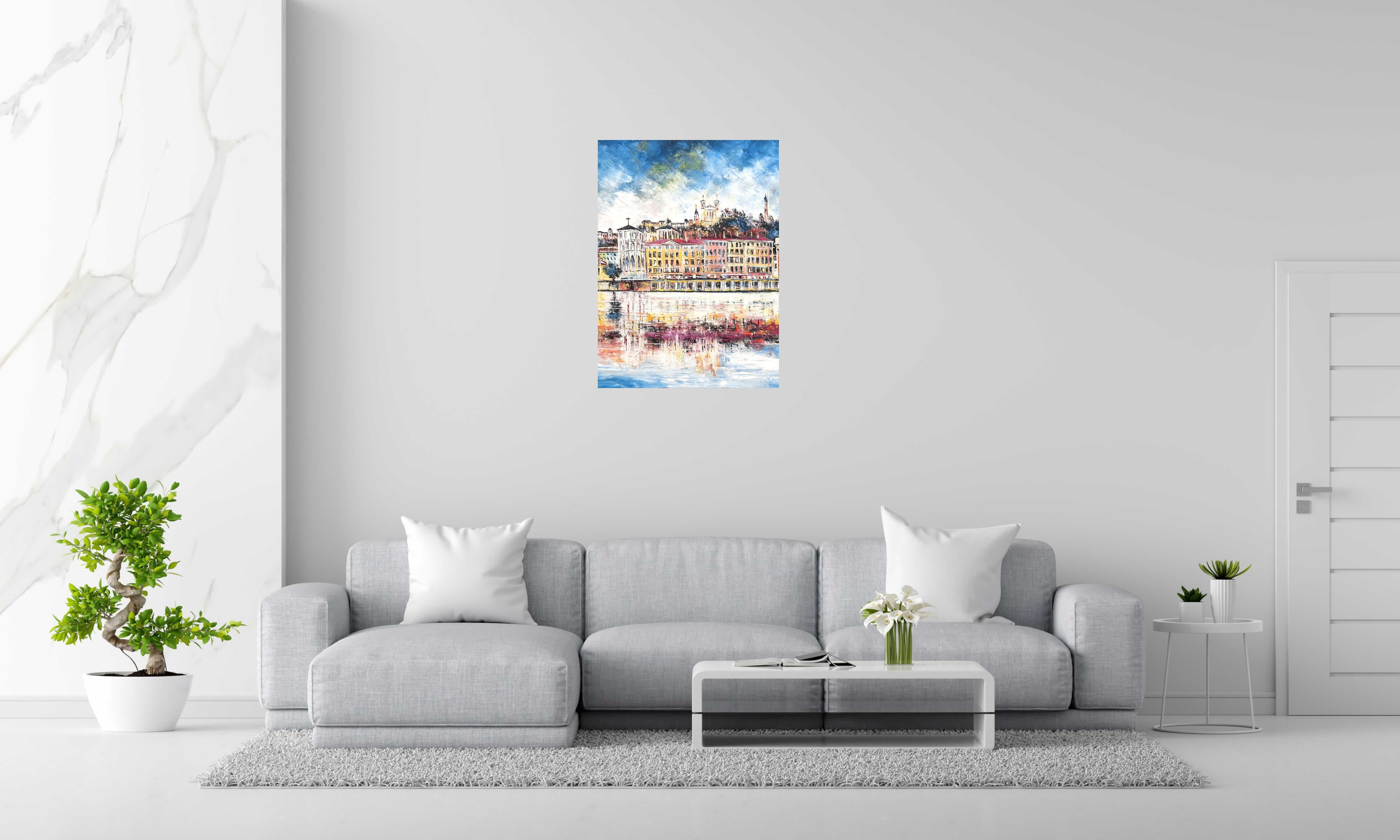 Tableau Saint-Jean, Lyon de PHIL dans un intérieur – 73 × 100 cm