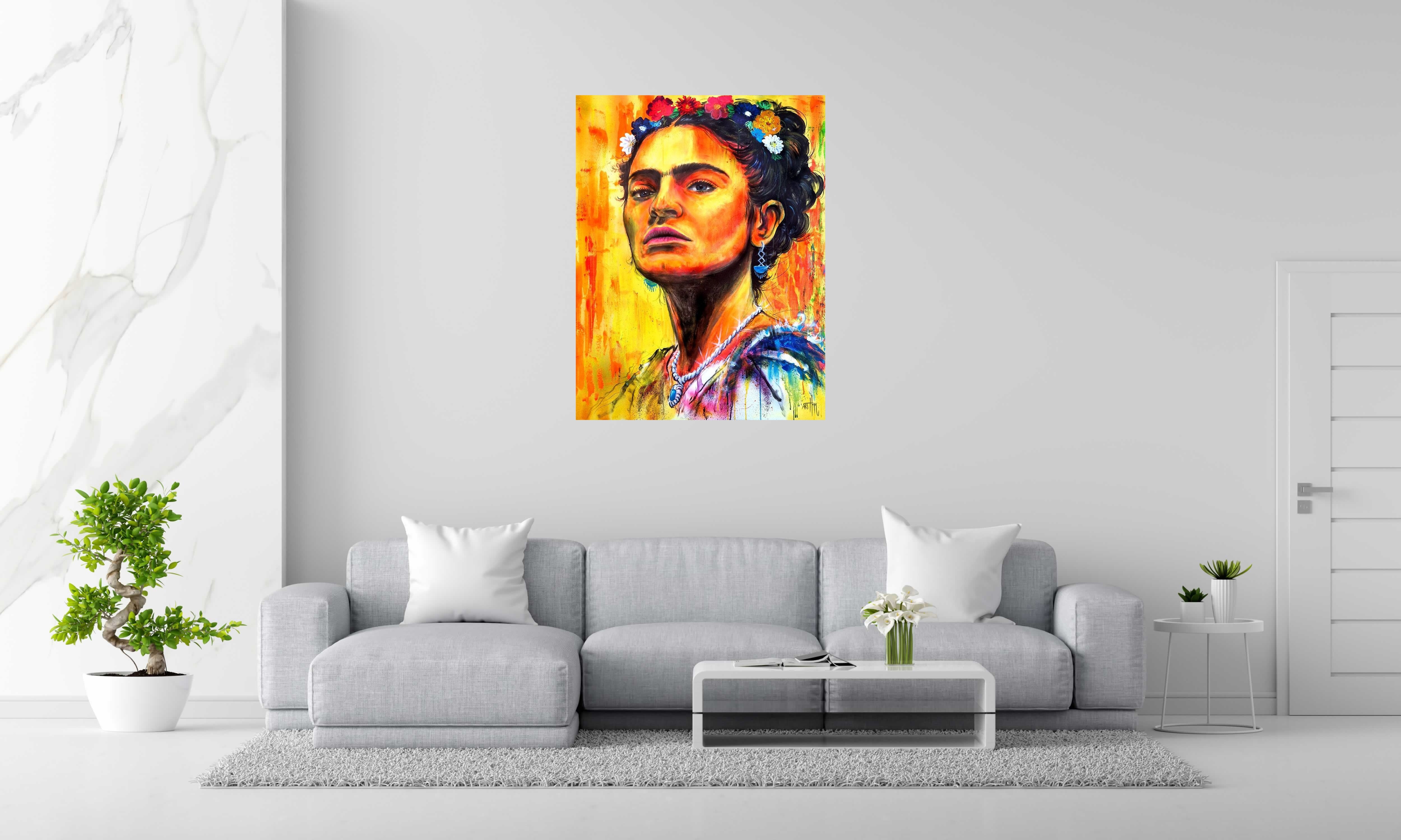 Tableau Frida Kahlo de ART HM dans un intérieur – 80 × 103 cm
