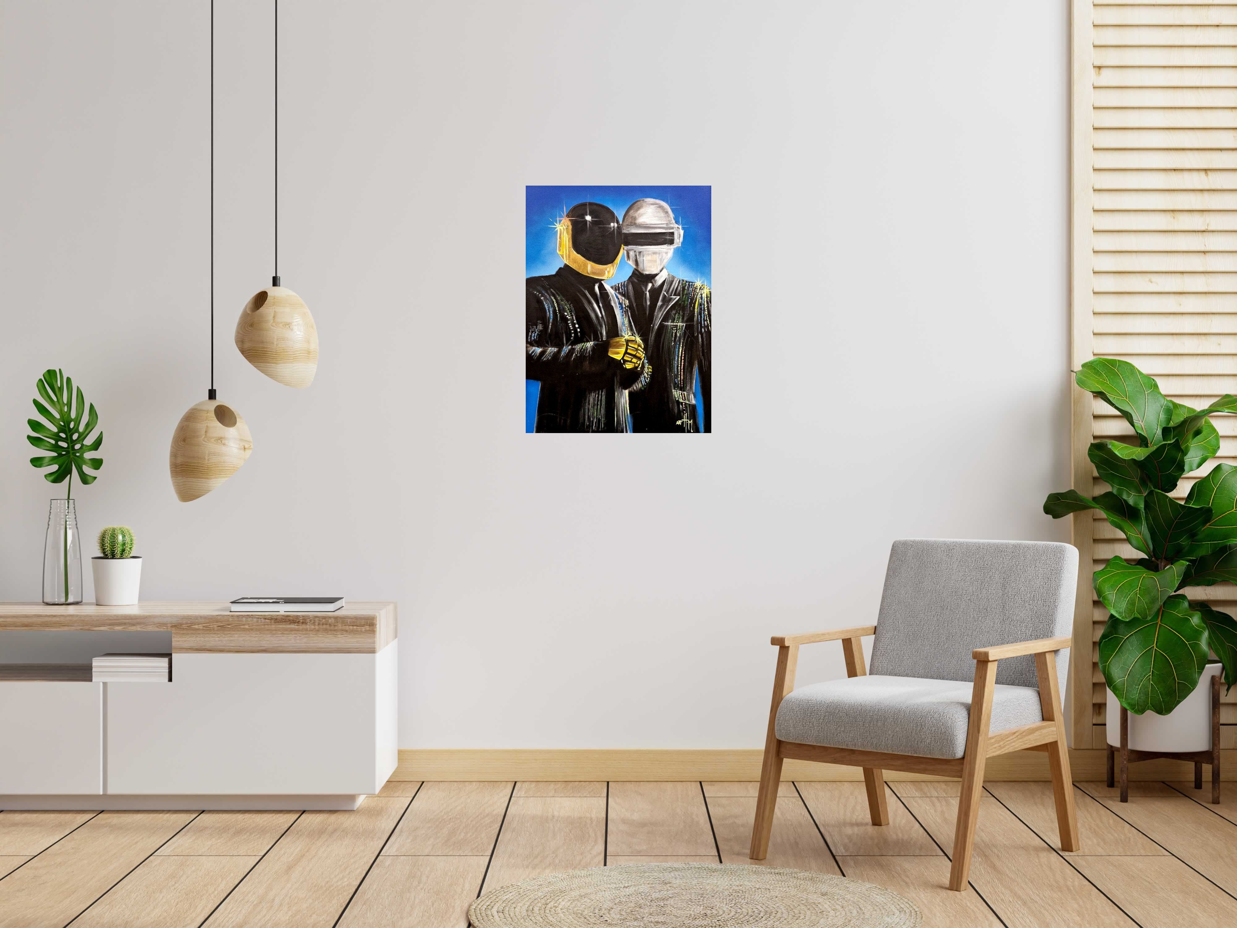 Tableau Daft Punk de ART HM dans un intérieur – 60 × 80 cm
