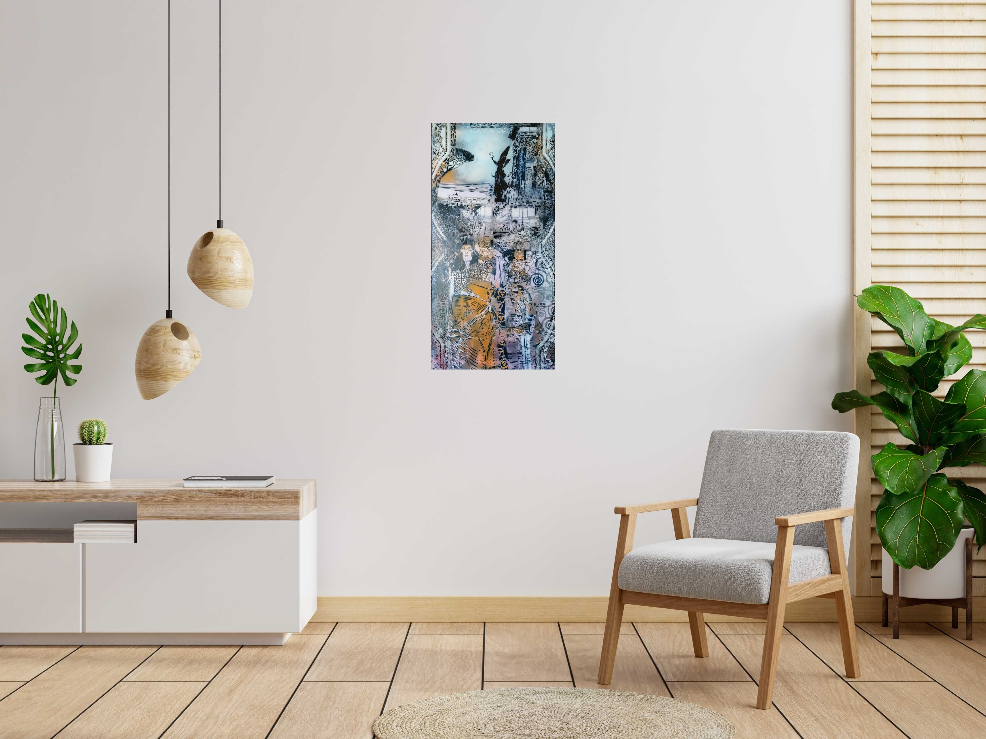 Tableau TRANSPARENZ de ARTISTE OUVRIER dans un intérieur – 50 × 100 cm