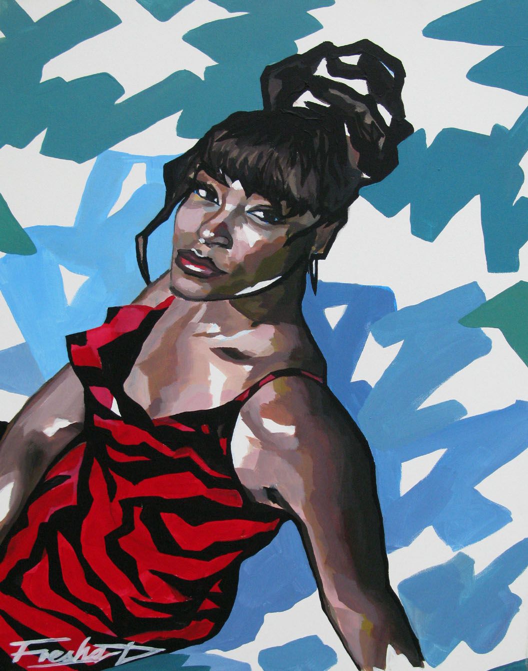 Tableau figuratif moyen format Aya – FRESHA D – 60 × 80 cm