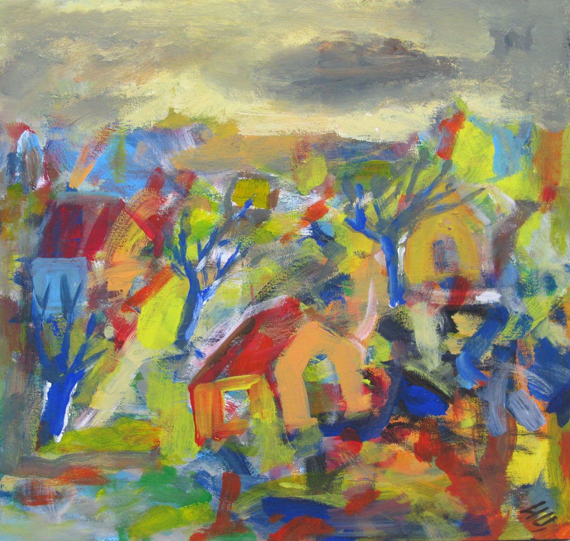 Tableau figuratif moyen format Pontoise-3 – IVAN TZONEV – 50 × 50 cm