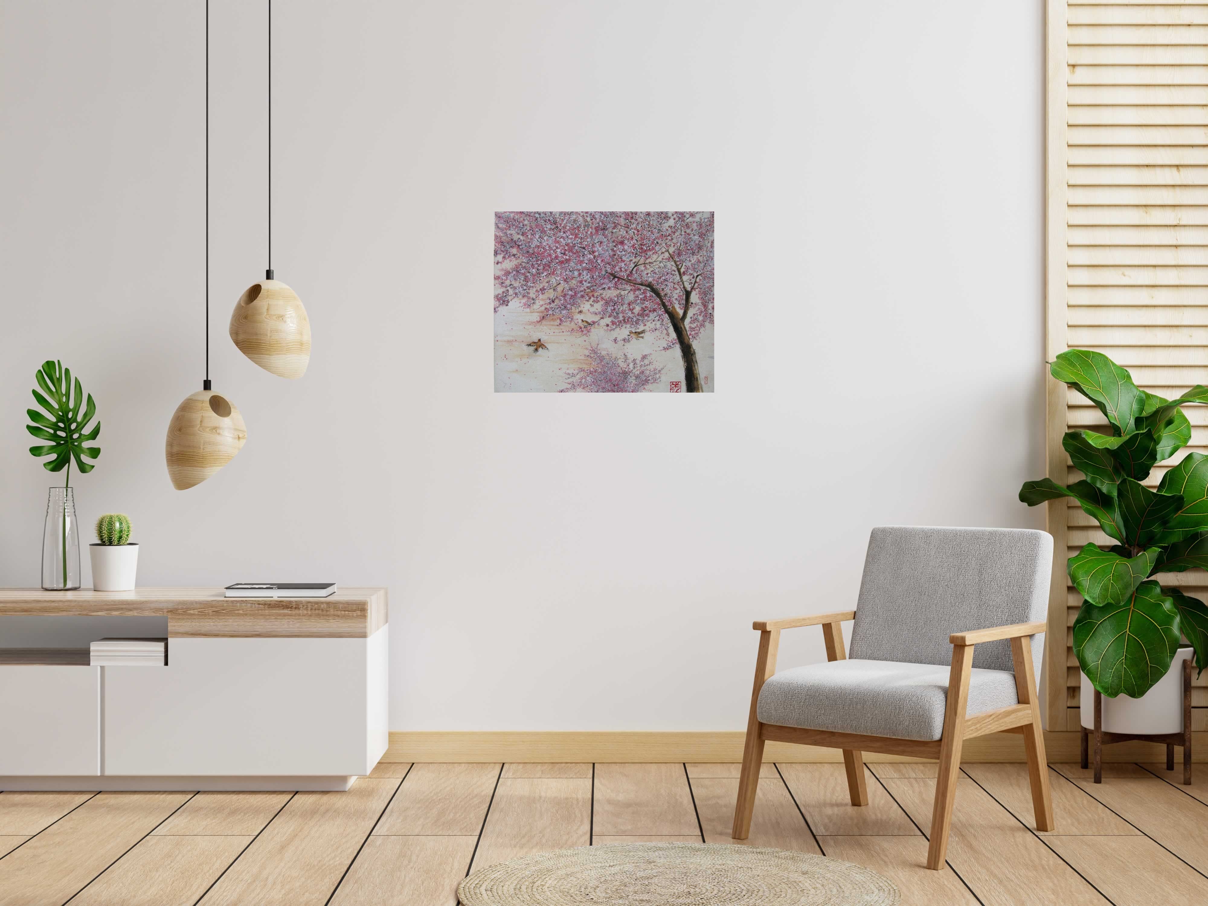 Tableau Au Crépuscule de JEONG MIN LEE dans un intérieur – 73 × 60 cm