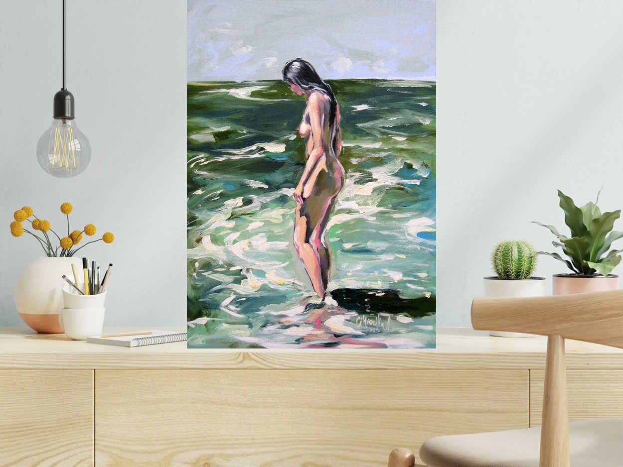 Tableau Océan de OLENA SINIUHINA dans un intérieur – 50 × 70 cm