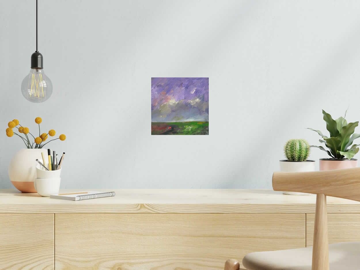 Tableau Horizon de IVAN TZONEV dans un intérieur – 20 × 20 cm