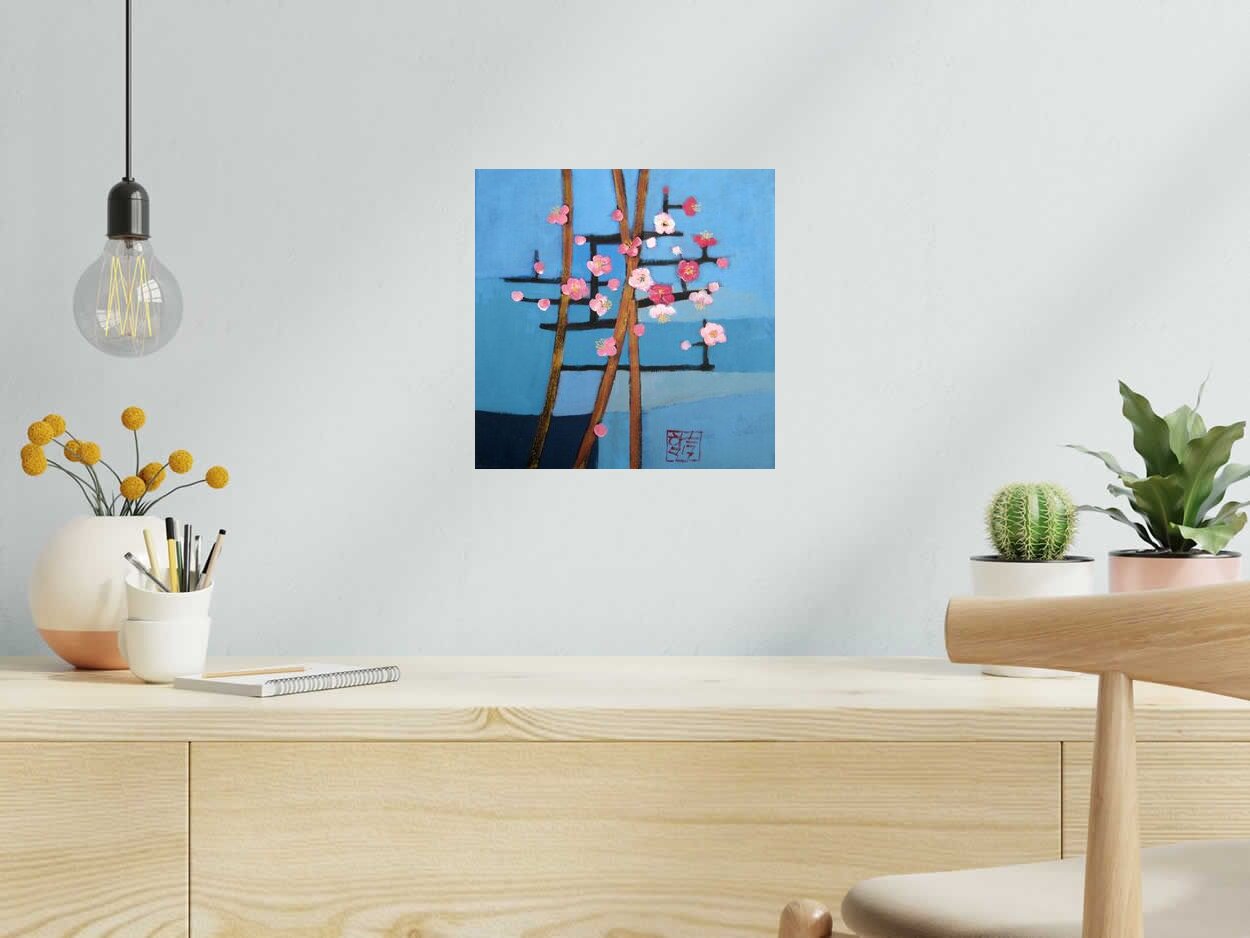Tableau QUIETUDE de JEONG MIN LEE dans un intérieur – 30 × 30 cm
