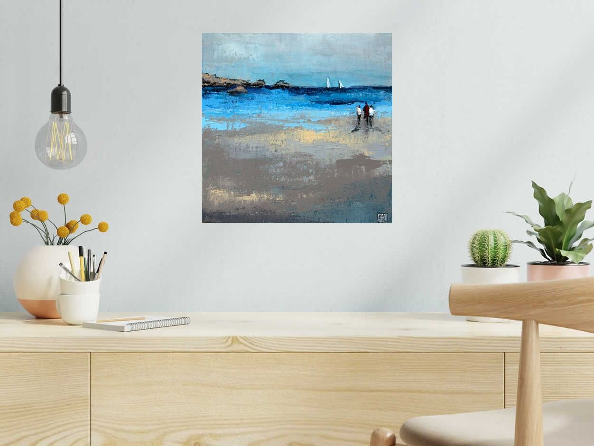 Tableau L'horizon de KATE BAILEY dans un intérieur – 40 × 40 cm