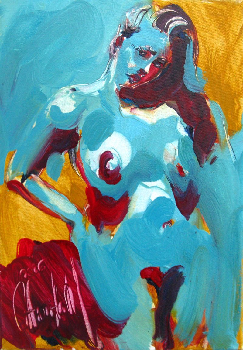 Tableau figuratif petit format Aurora – OLENA SINIUHINA – 26 × 41 cm
