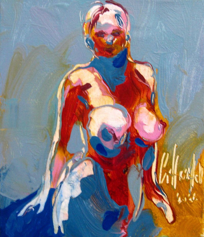 Tableau figuratif petit format Sonya – OLENA SINIUHINA – 22 × 27 cm