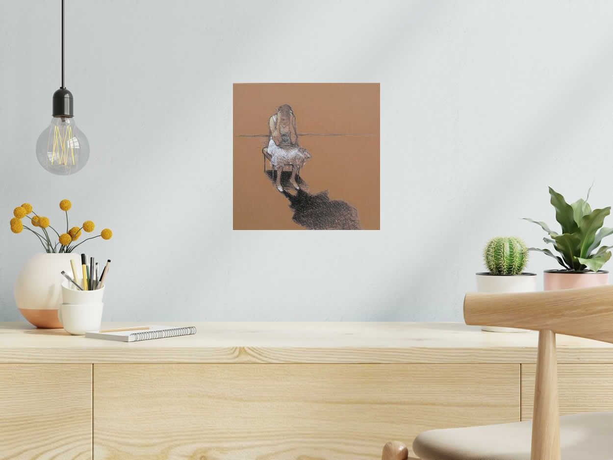 Tableau Projection de OLIVIER MASSEBEUF dans un intérieur – 30 × 30 cm