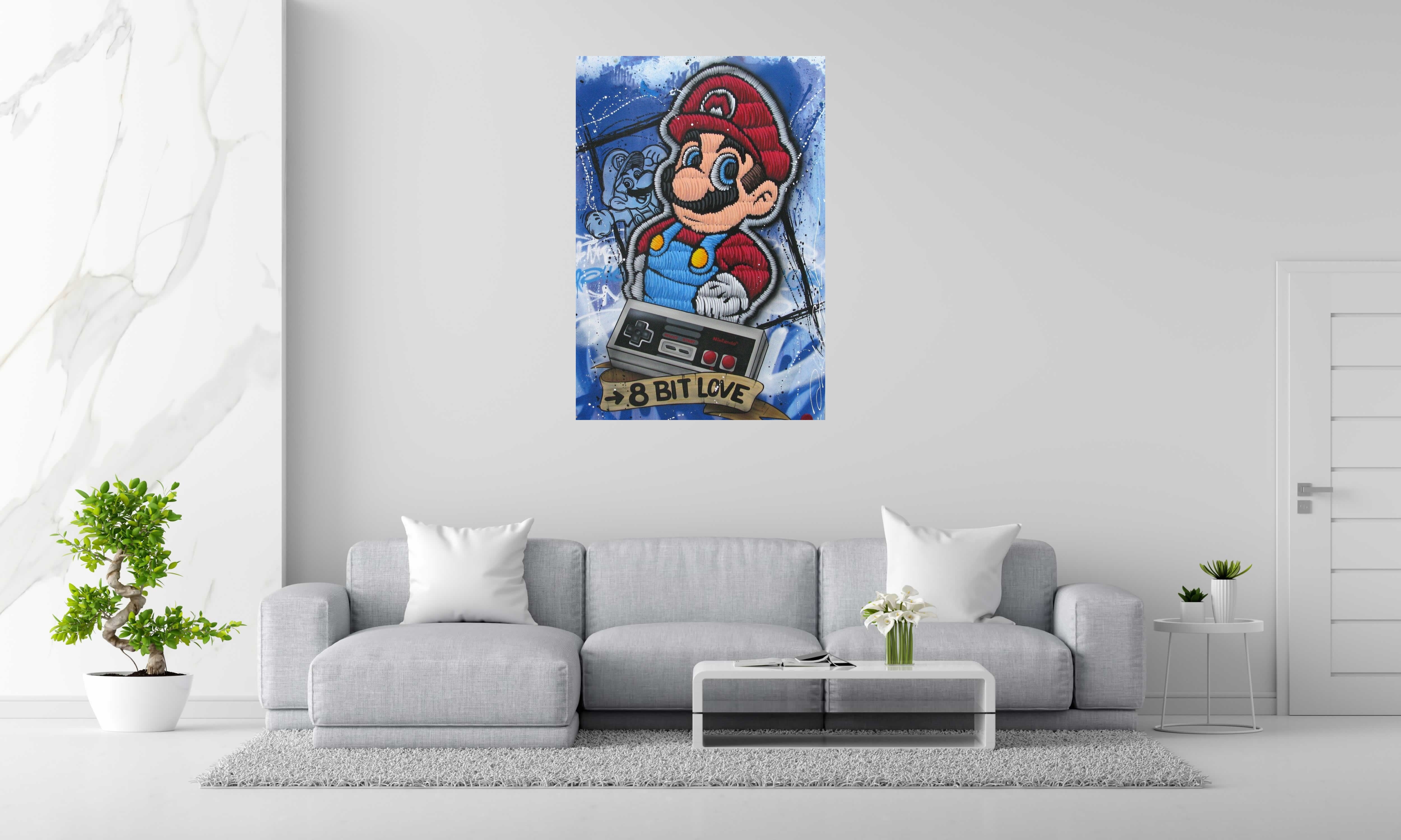 Tableau 8 bit de JUG dans un intérieur – 89 × 130 cm