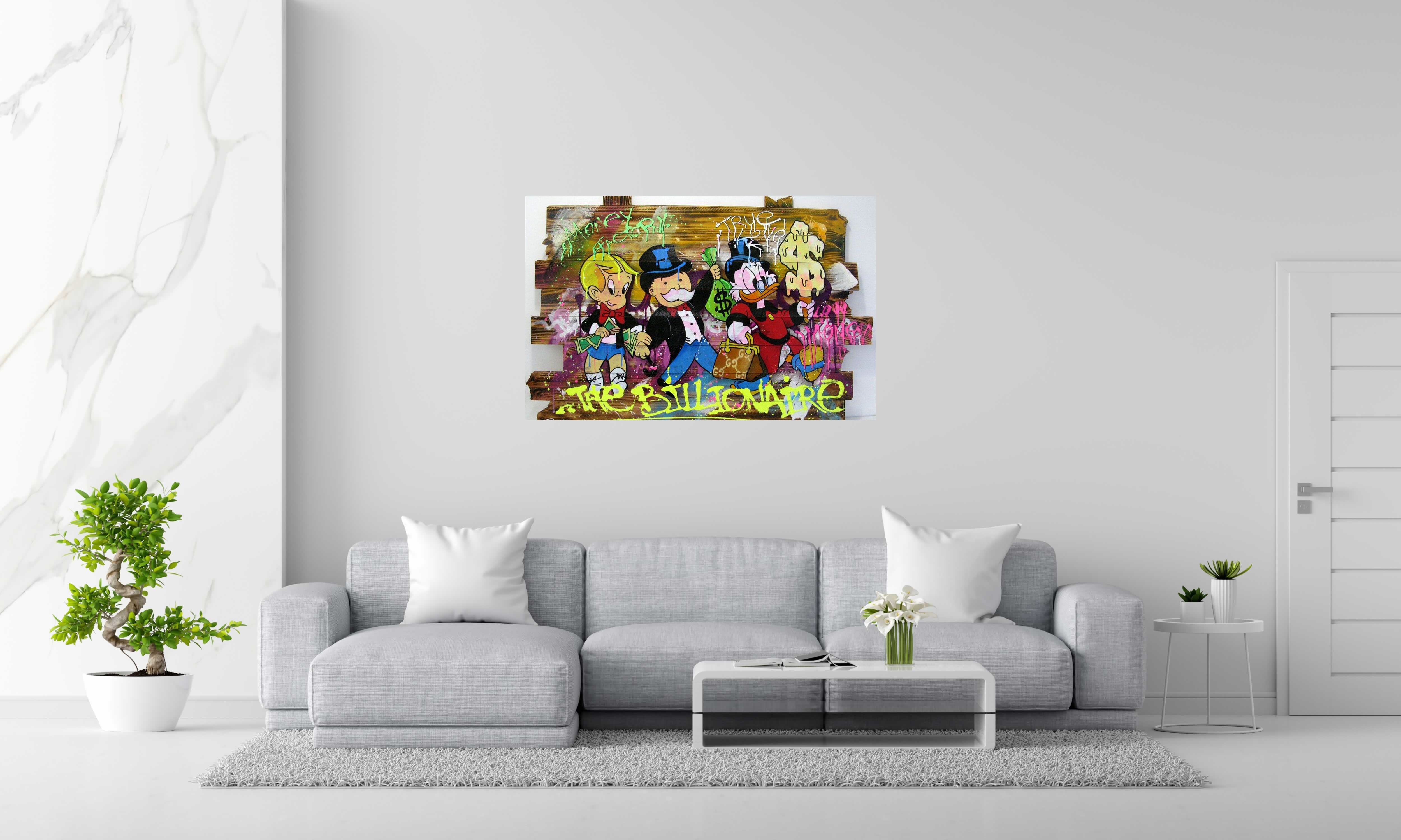 Tableau THE BILLIONAIRE de JUG dans un intérieur – 80 × 125 cm