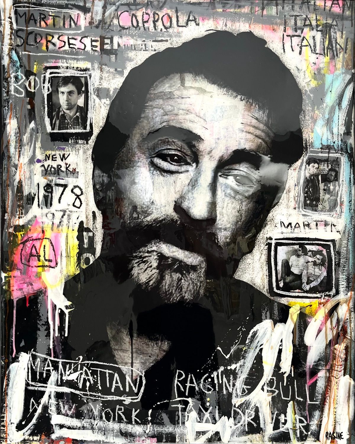 Tableau grande taille De Niro 1978 – THIERRY RASINE – 73 × 92 cm