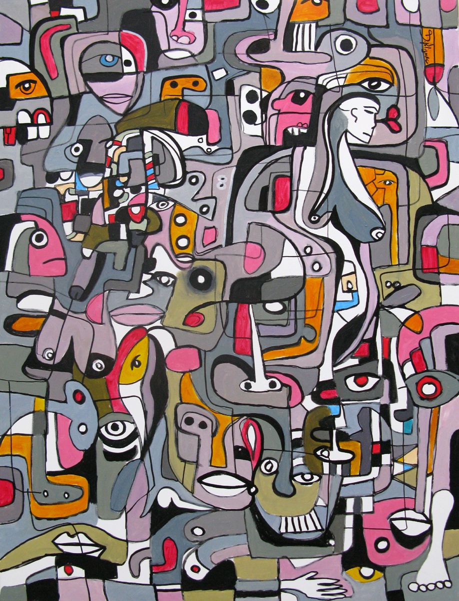 Tableau graphique très grand format Fetiche – Daniel De POLIGNAC – 97 × 130 cm