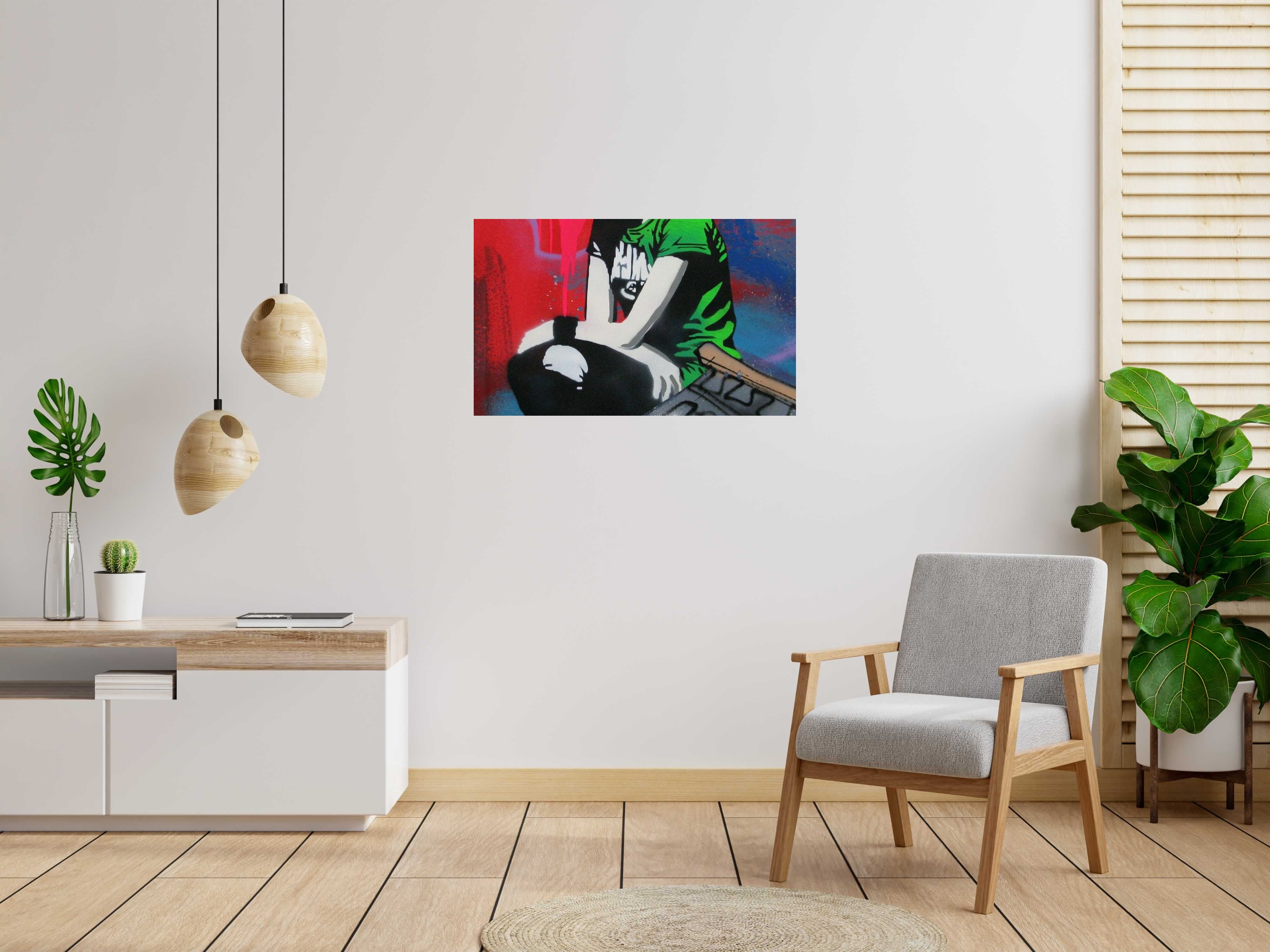 Tableau Punxette de Craig & Emer dans un intérieur – 15 × 62 cm