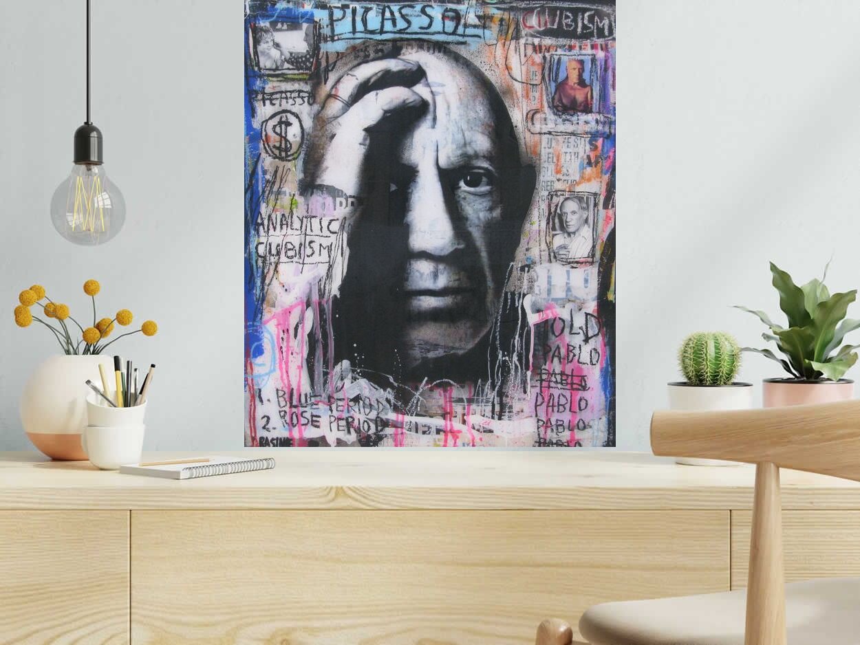 Tableau Picasso de THIERRY RASINE dans un intérieur – 54 × 65 cm