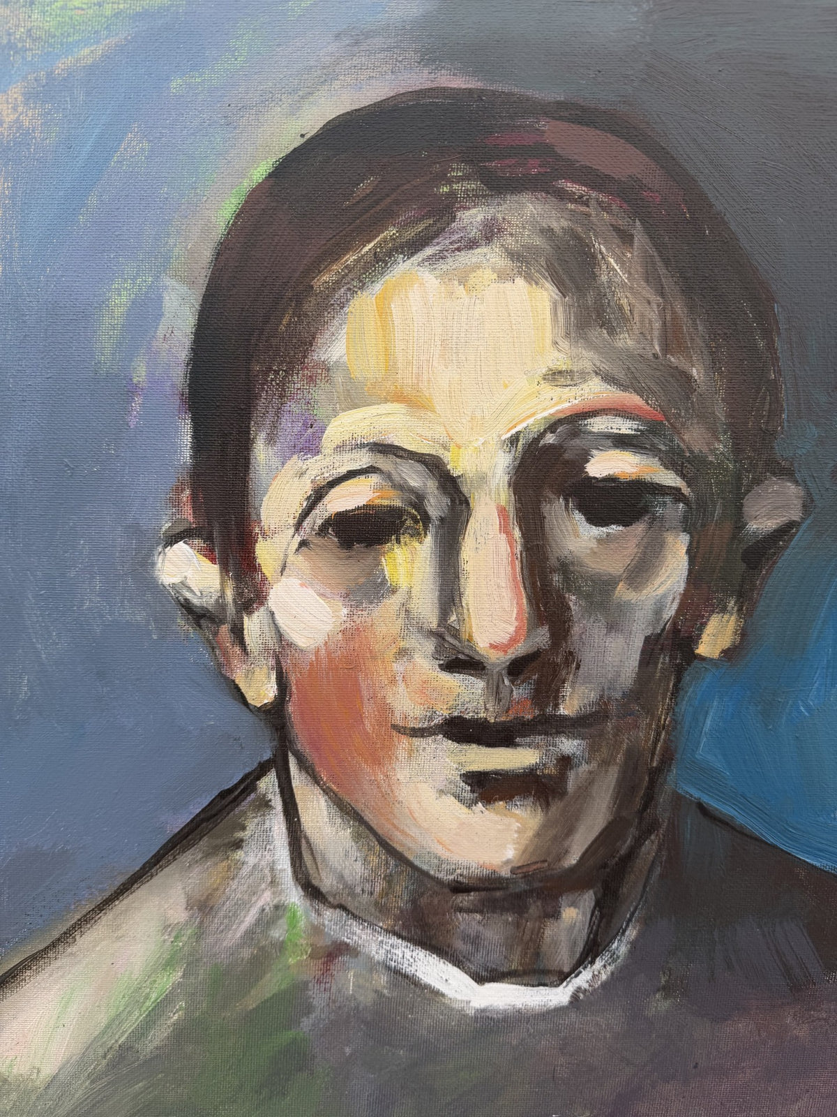 Tableau Portrait - D5 de IVAN TZONEV dans un intérieur – 50 × 50 cm