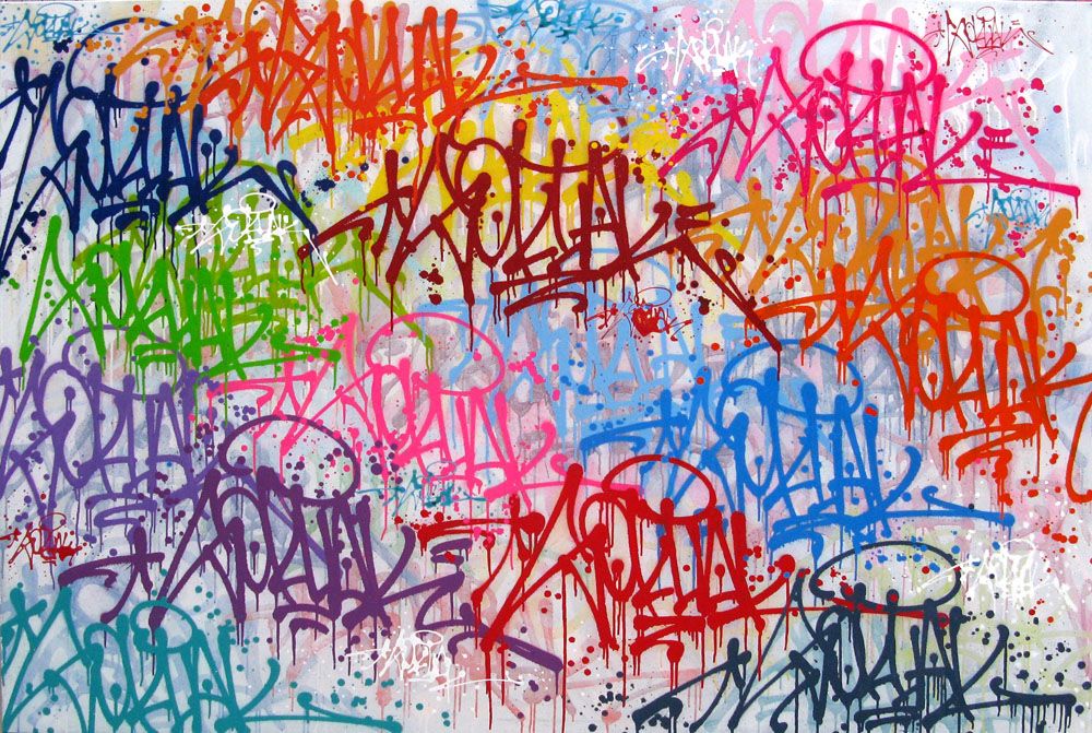 Tableau street art format xxl sans titre – EL GATO S. – 195 × 130 cm