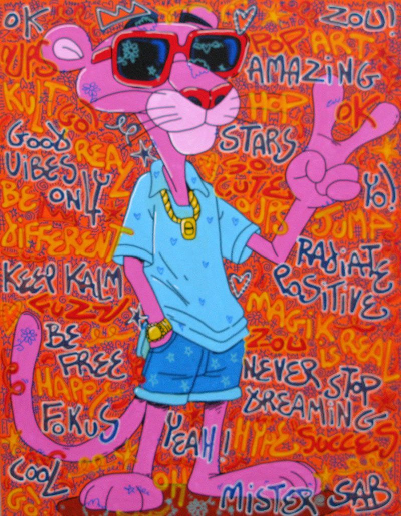 Tableau street art grande taille Stars – RICO SAB – 97 × 130 cm