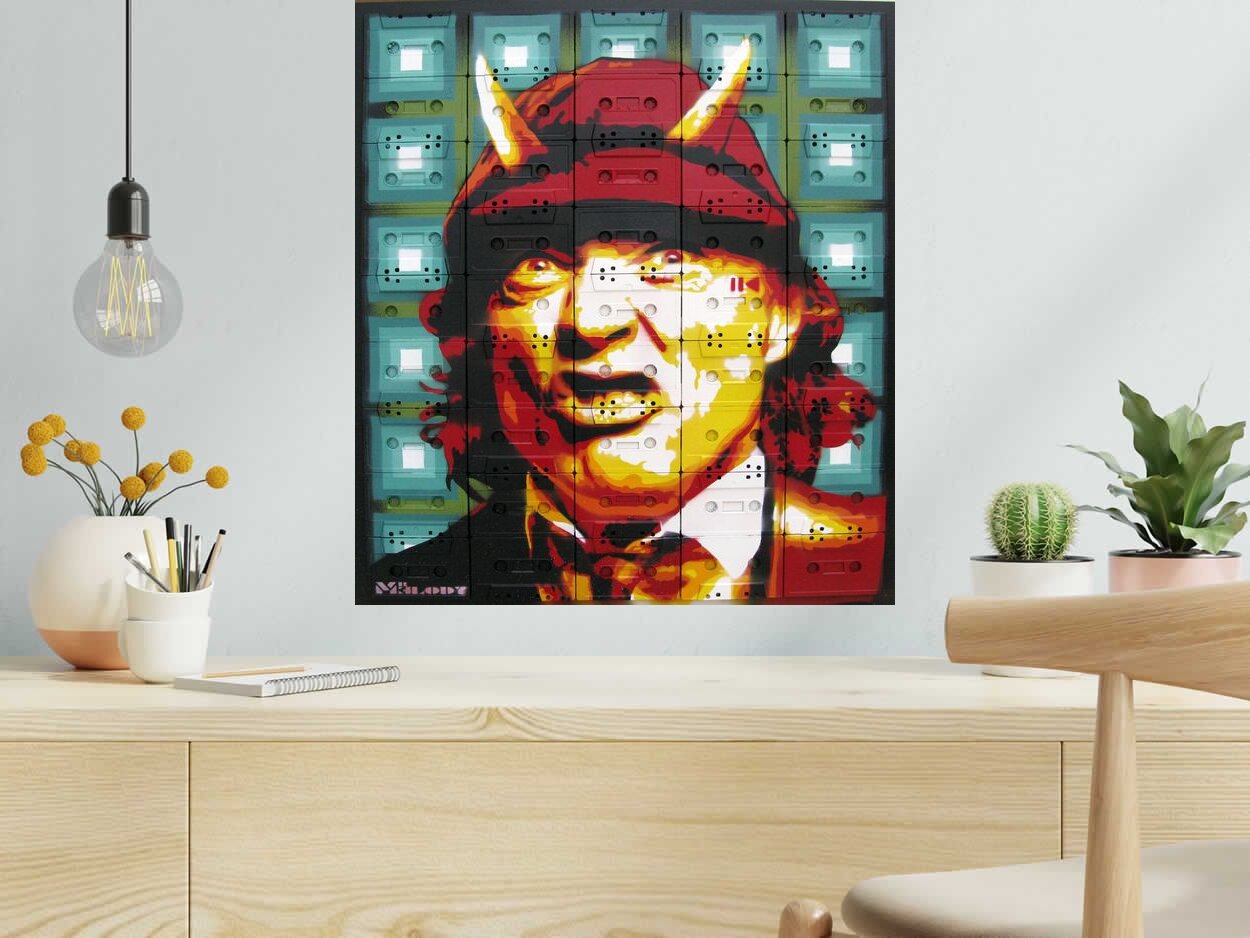 Tableau ANGUS de MR MELODY dans un intérieur – 54 × 60 cm