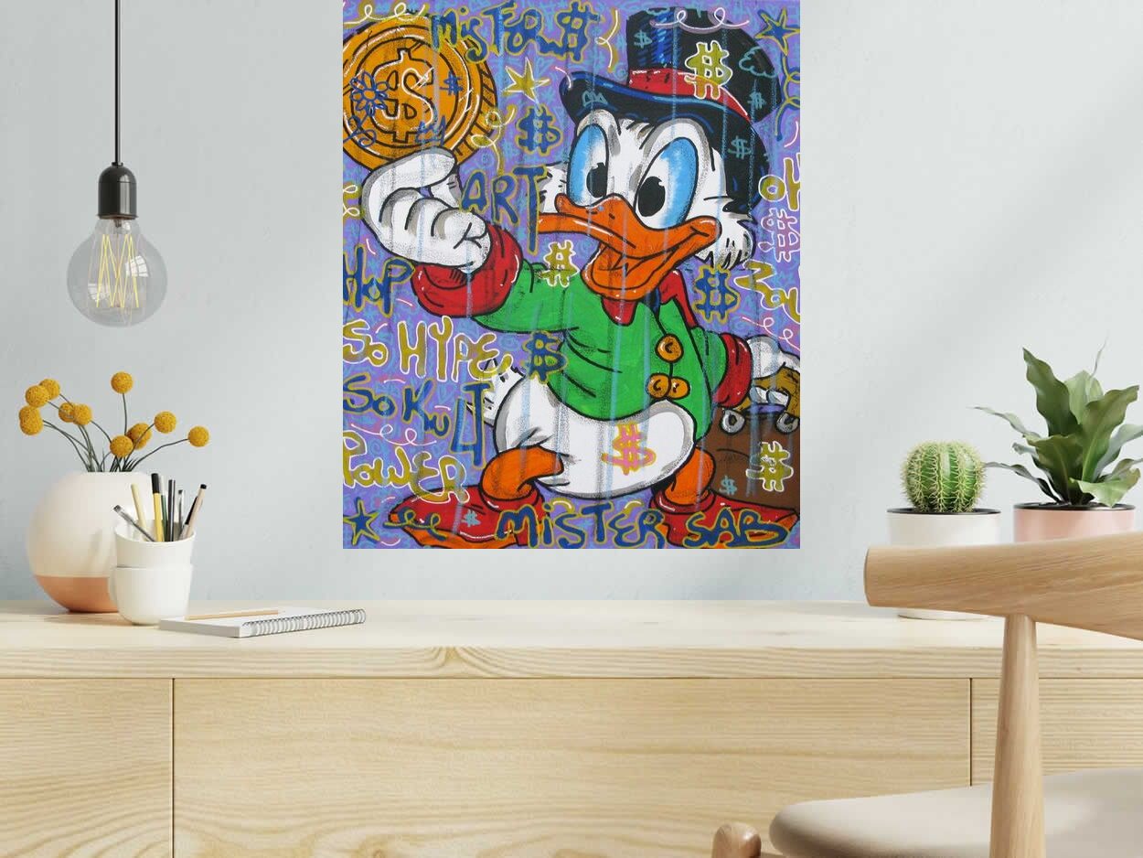 Tableau Hey picsou de RICO SAB dans un intérieur – 50 × 60 cm