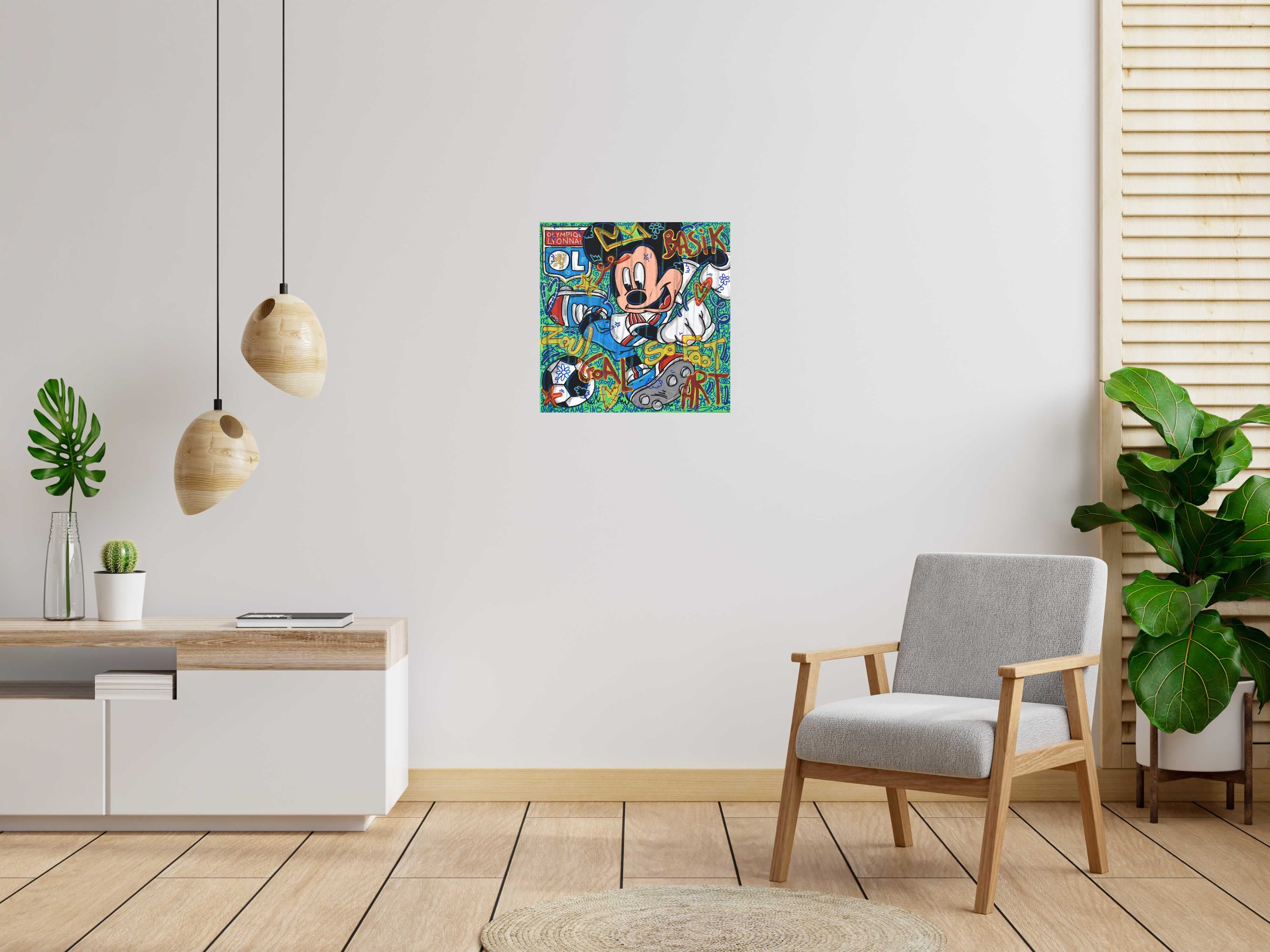 Tableau OL Goal de RICO SAB dans un intérieur – 60 × 60 cm