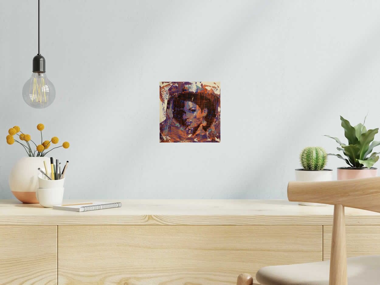 Tableau Tango #5 de NICOLAS JESBAC dans un intérieur – 20 × 20 cm