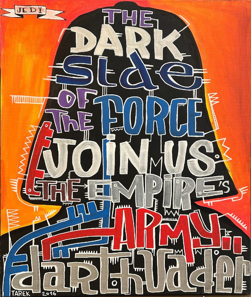 Dessin de TAREK a pour titre Darth vader #4 style street pop art dim : TAREKprix:1700