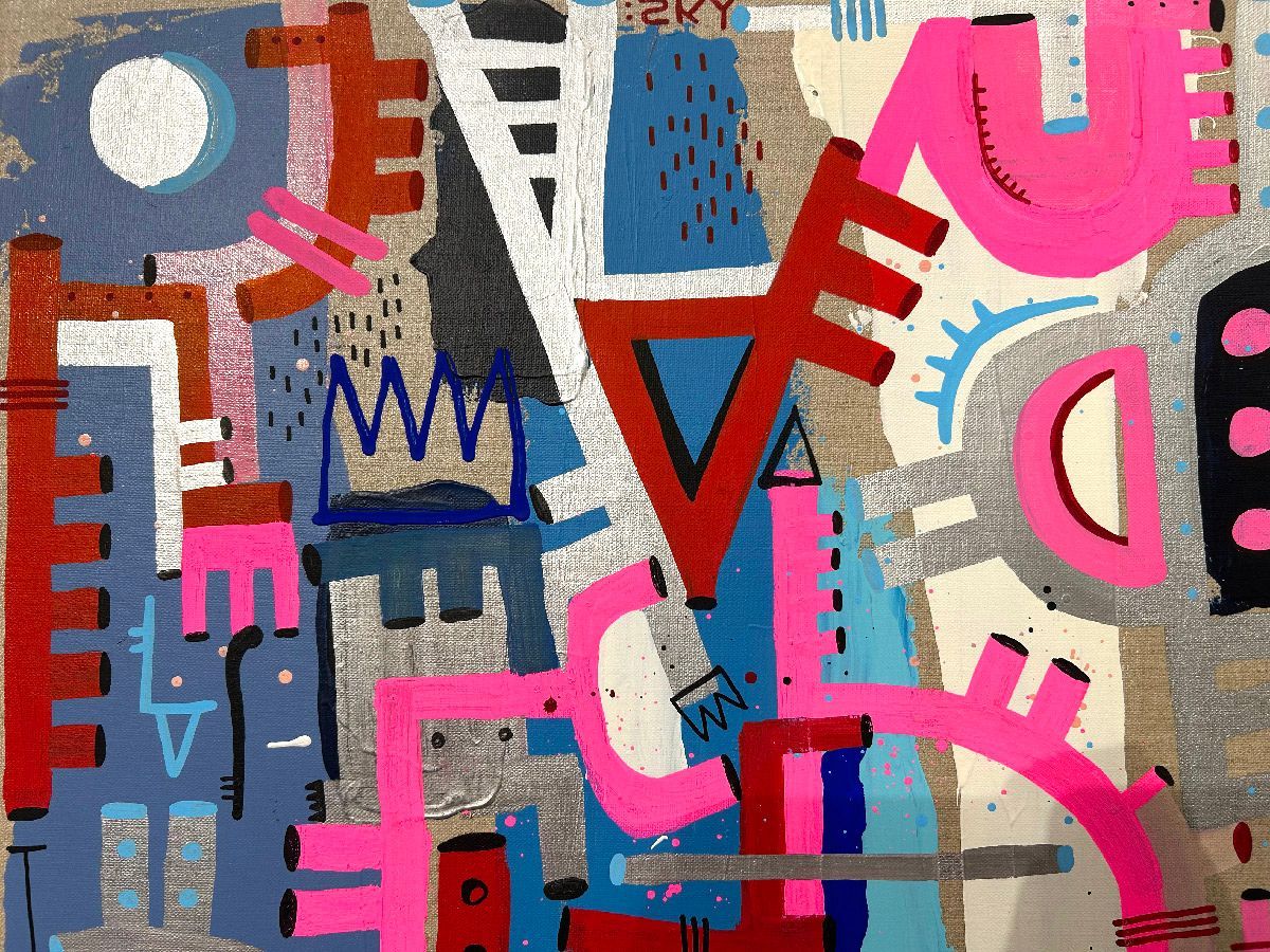 Dessin de TAREK a pour titre Sky geometric style street pop art dim : TAREKprix:1800
