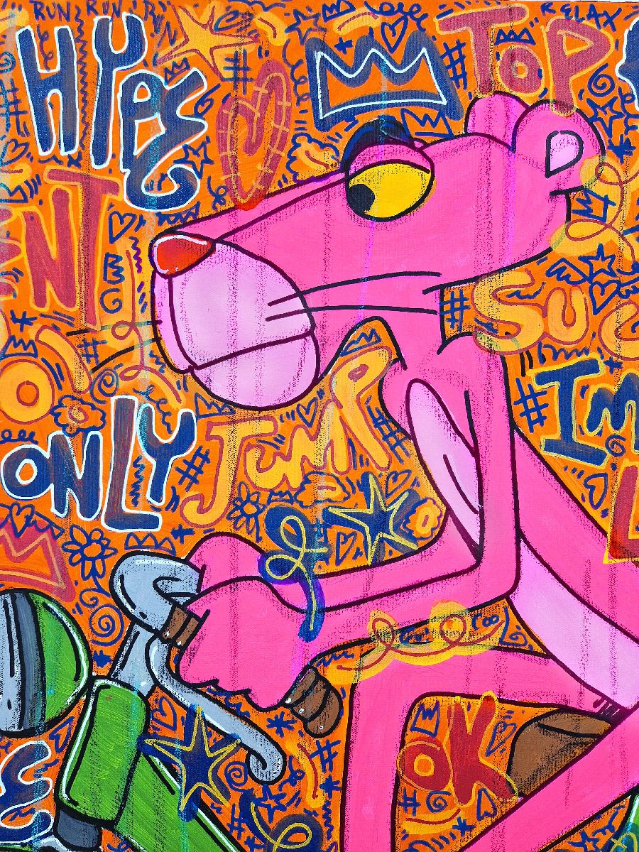 Tableau de RICO SAB a pour titre A winner is a dreamer style street pop art, street art dim : RICO SABprix:950