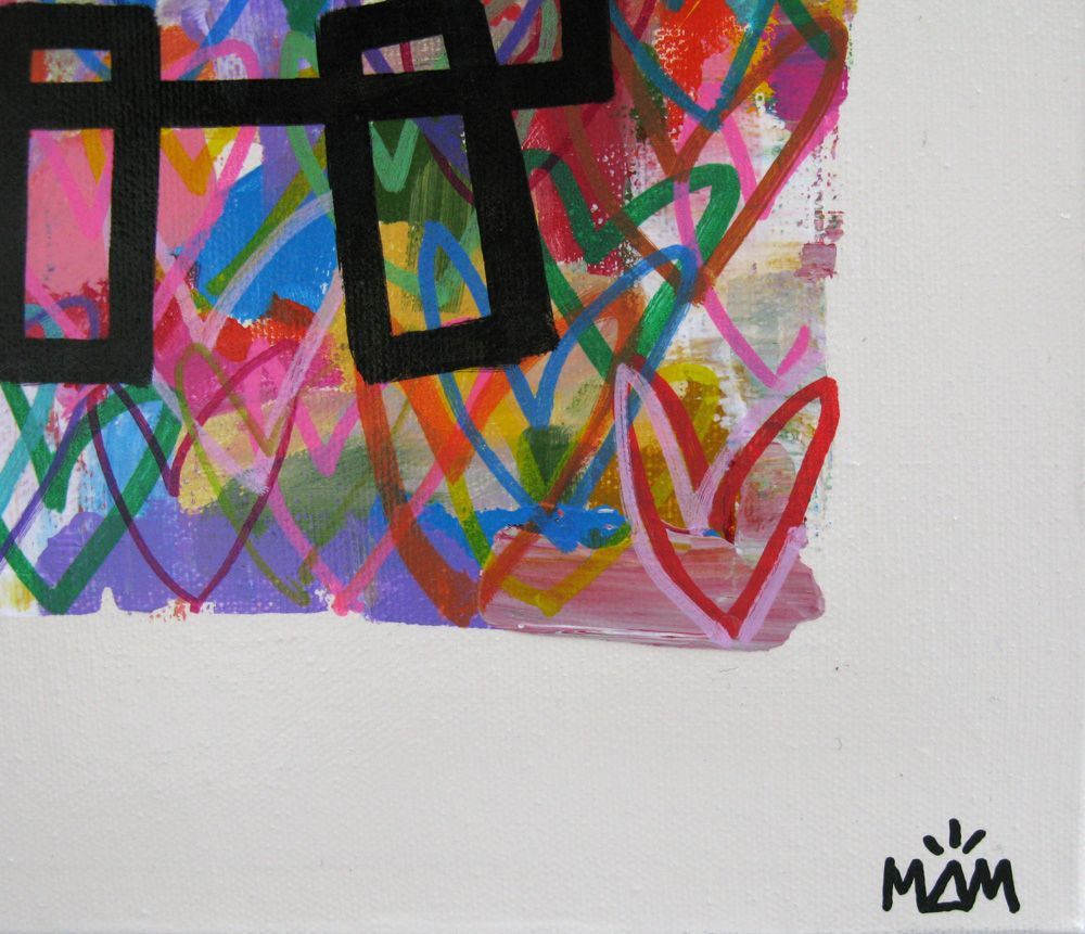 Tableau de MAM a pour titre Love Potes style graphique dim : MAMprix:400