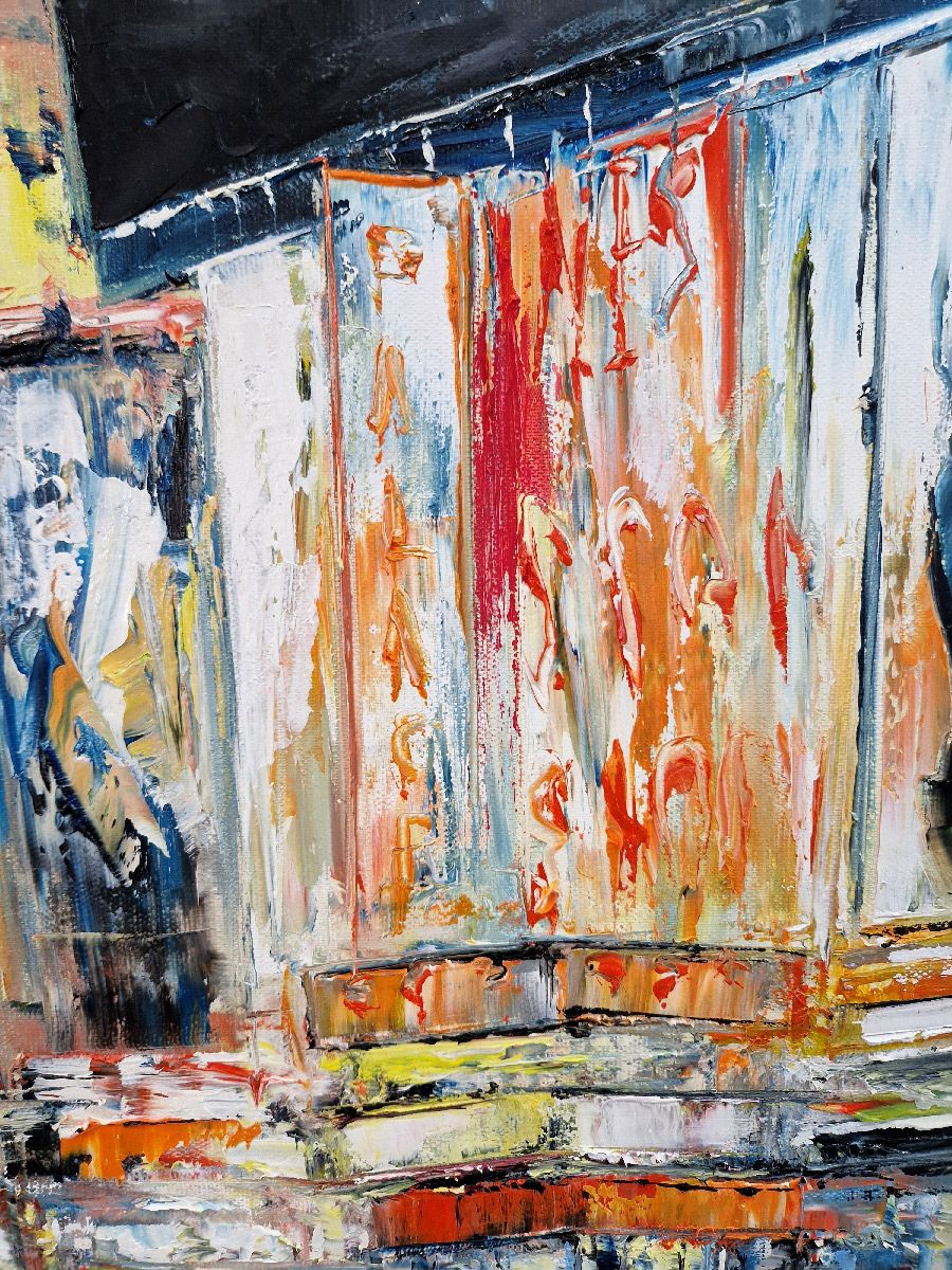Tableau de PHIL a pour titre Shining Time Square - NY style figuratif dim : PHILprix:850
