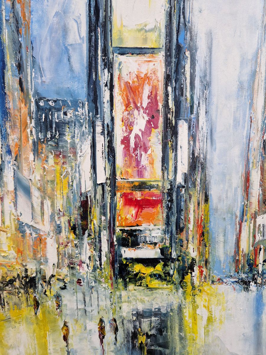 Tableau de PHIL a pour titre Light in Times Square, NY style figuratif dim : PHILprix:850