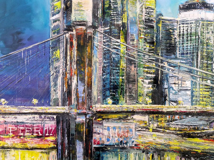 Tableau de PHIL a pour titre FDR drive, NY style figuratif dim : PHILprix:700