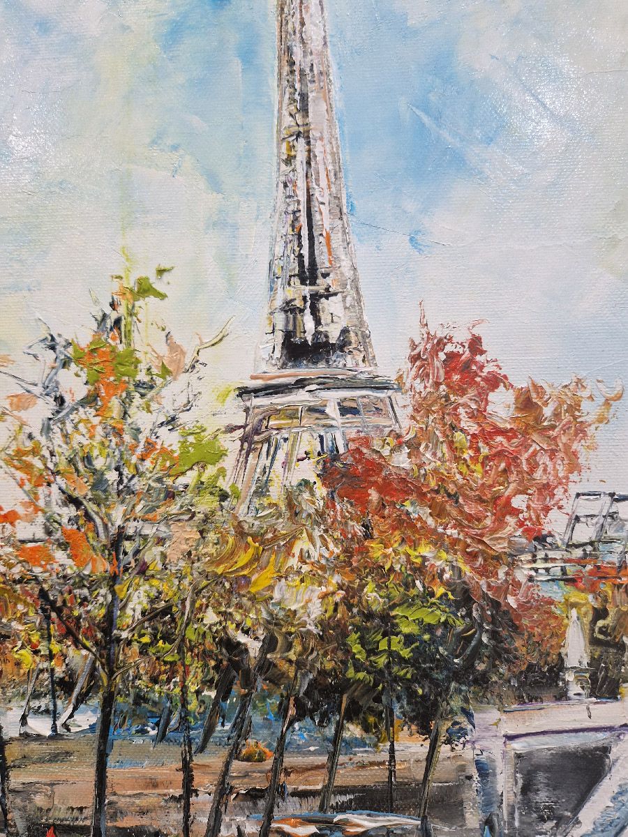 Tableau de PHIL a pour titre Pont Alexandre III, Paris style figuratif dim : PHILprix:350