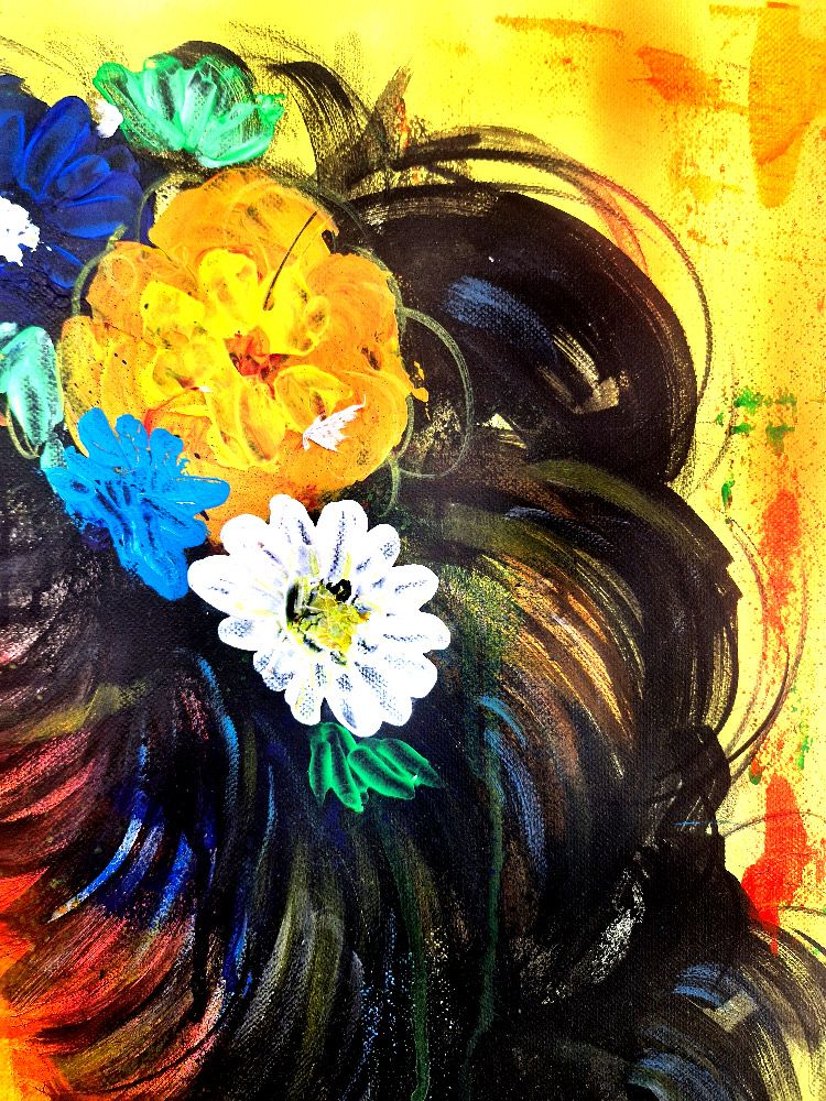 Tableau de ART HM a pour titre Frida Kahlo style figuratif, graphique dim : ART HMprix:1200