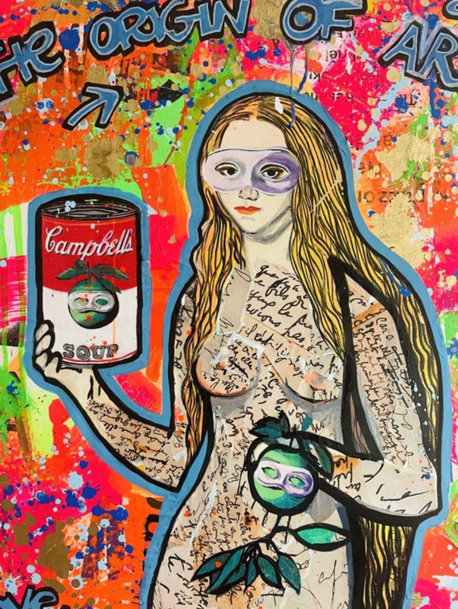 Tableau de SARA CHELOU a pour titre The origin of Art style street pop art, street art dim : SARA CHELOUprix:950