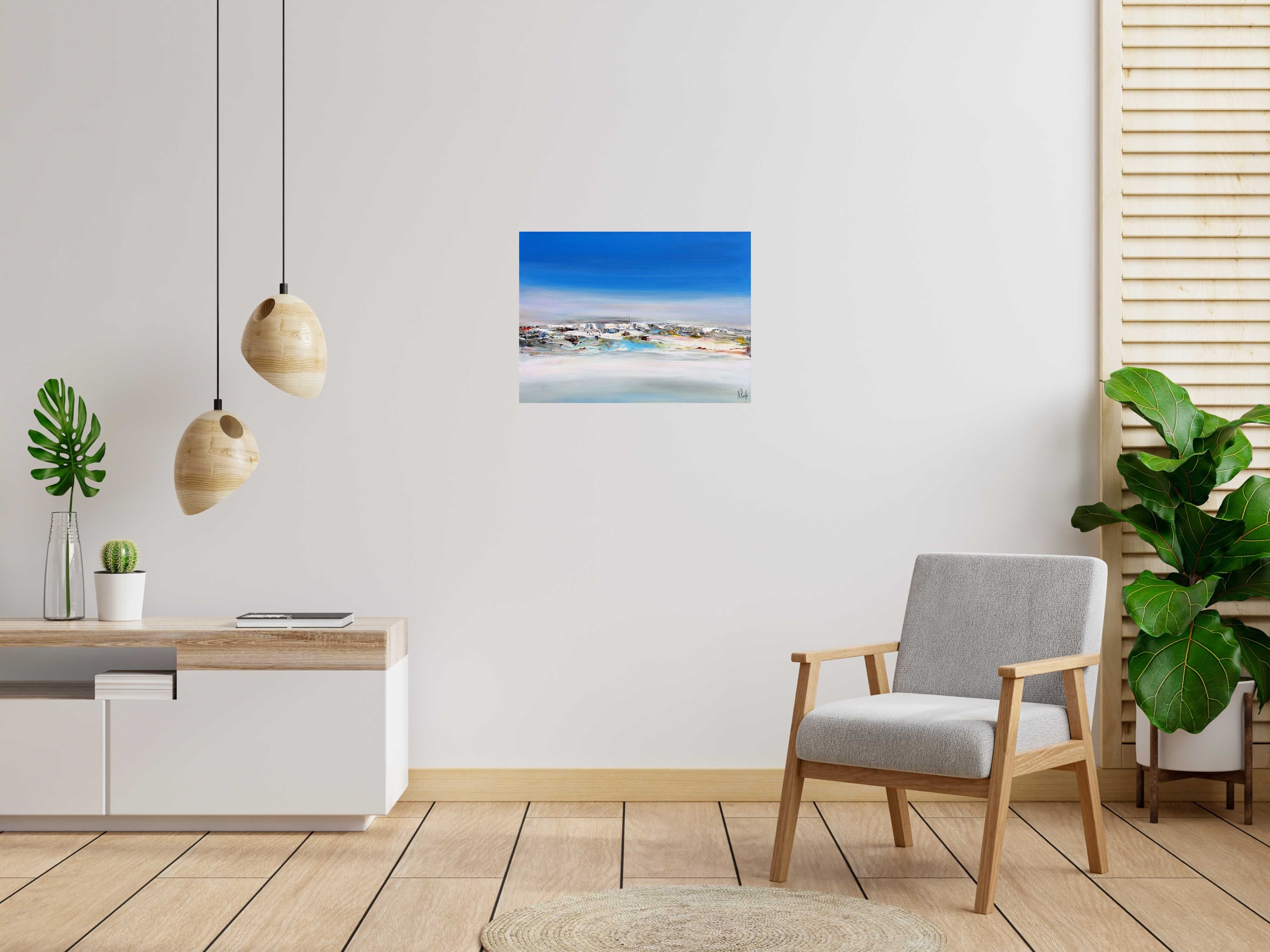 Toile LUMEN de RUELLE NICOLAS dans un intérieur – 54 × 73 cm