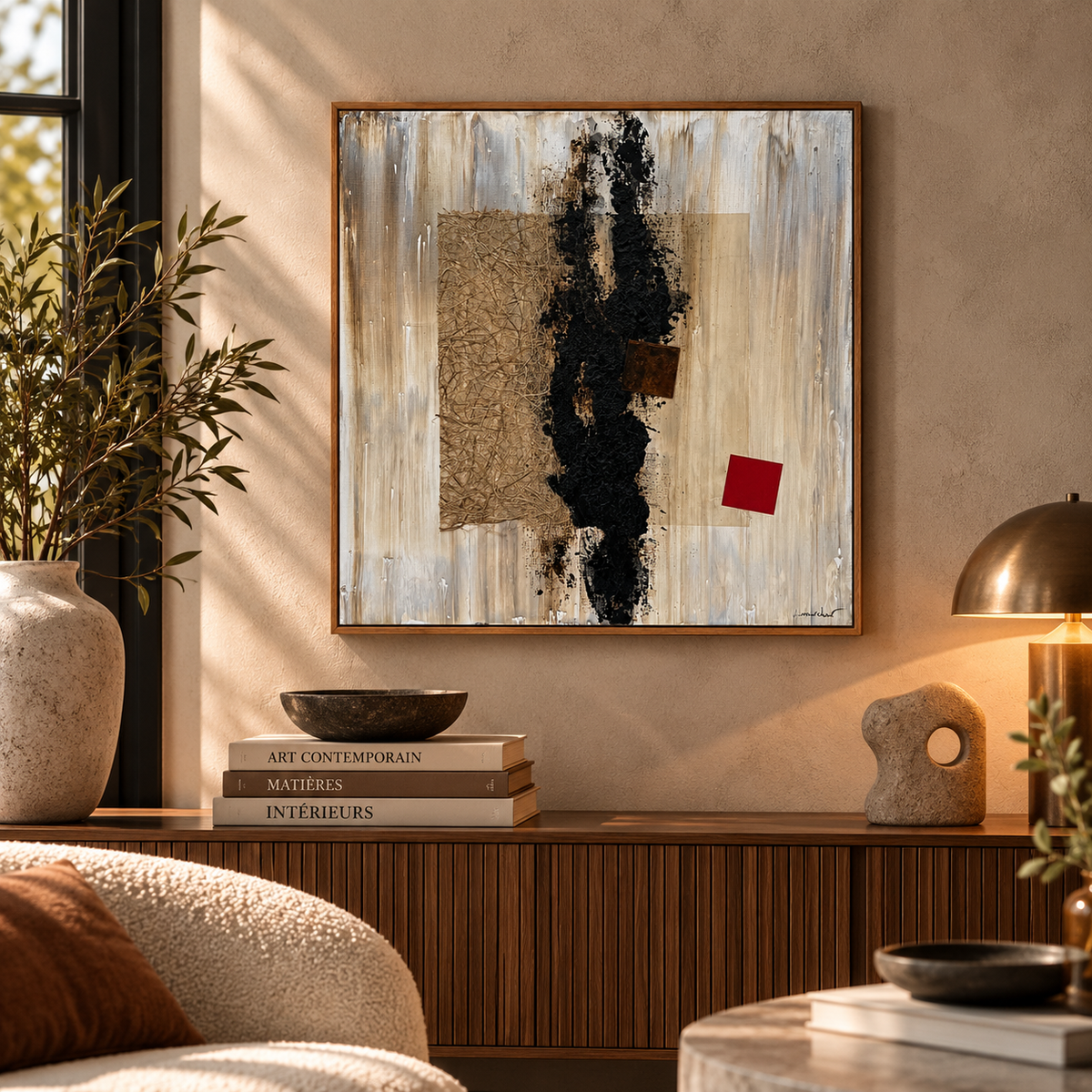 Toile Past de LUDOVIC MERCHER dans un intérieur – 50 × 50 cm