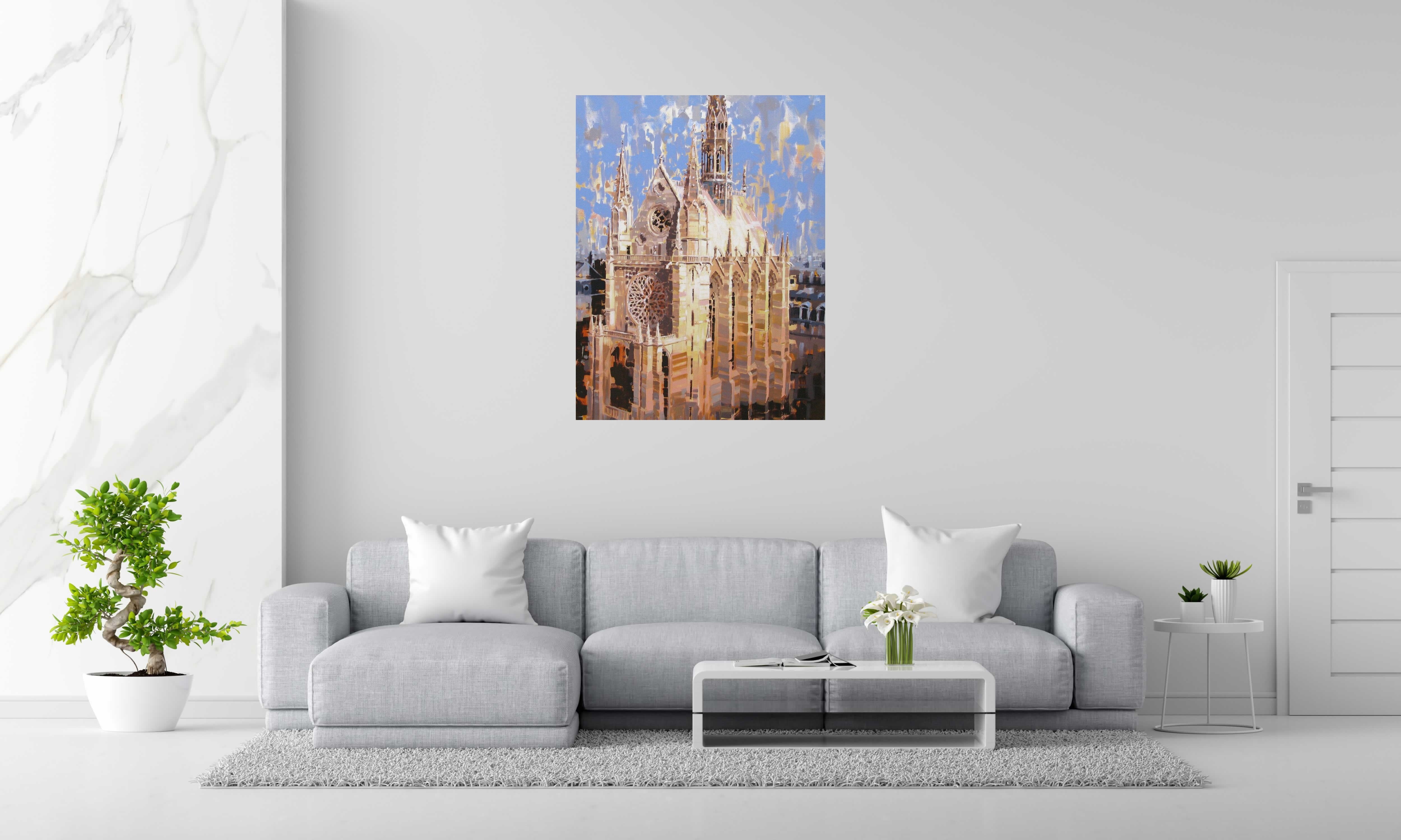 Toile Sans titre 16 de HEATON RUDYARD dans un intérieur – 89 × 116 cm