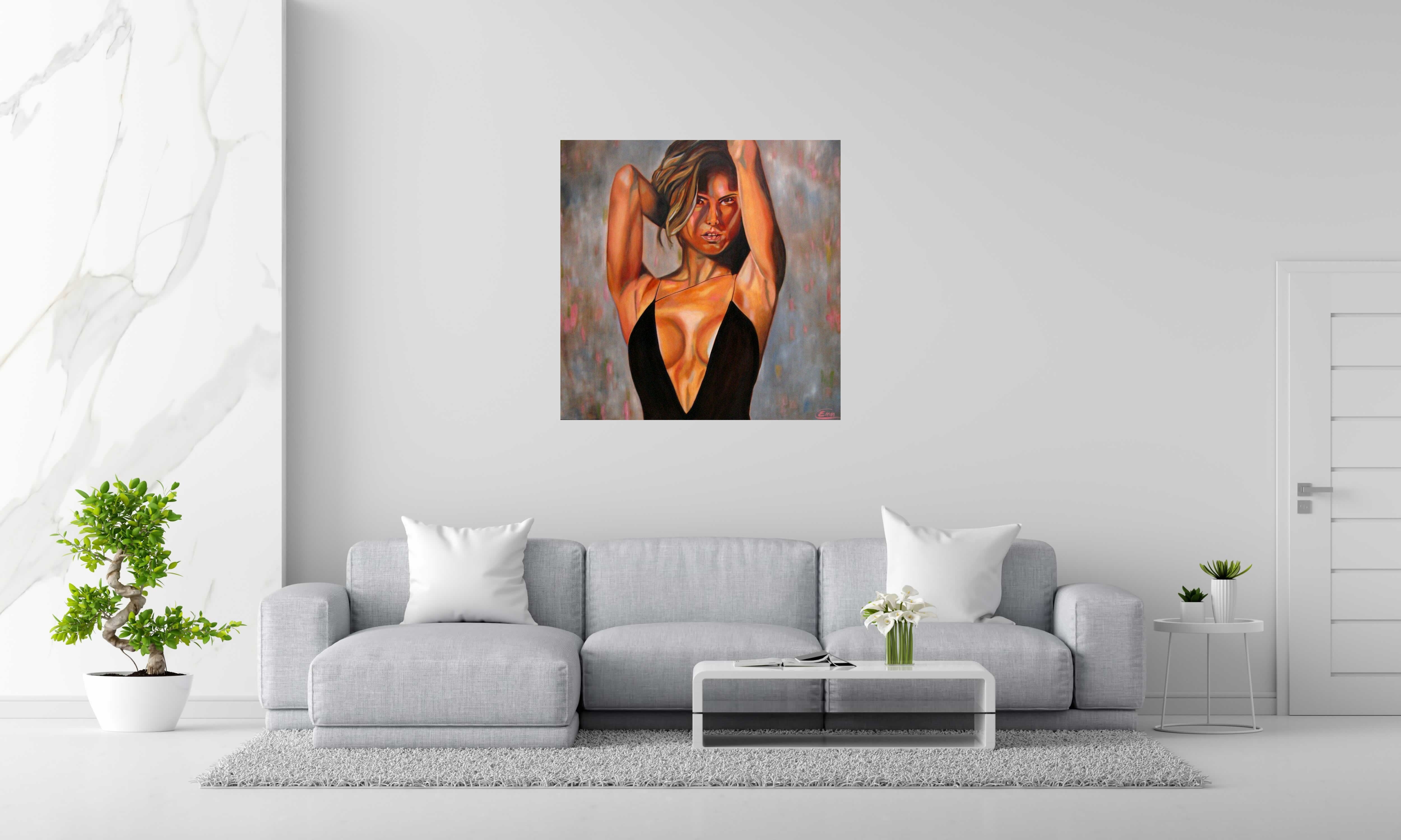 Toile Ivana de EMILIE CREPIN dans un intérieur – 100 × 100 cm