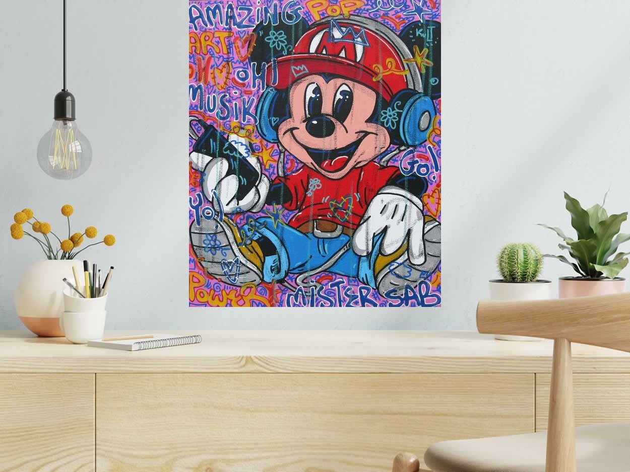Toile pop musik de RICO SAB dans un intérieur – 50 × 61 cm