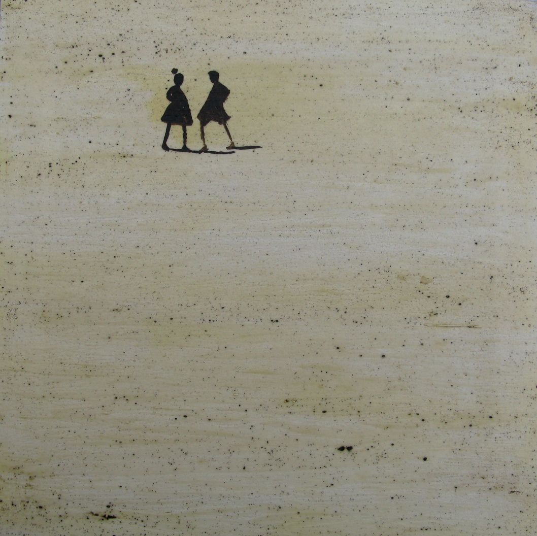 Toile figurative petit format You and Me - Barcelona 2026 – MARCOS ZRIHEN NOWOTNY – 30 × 30 cm