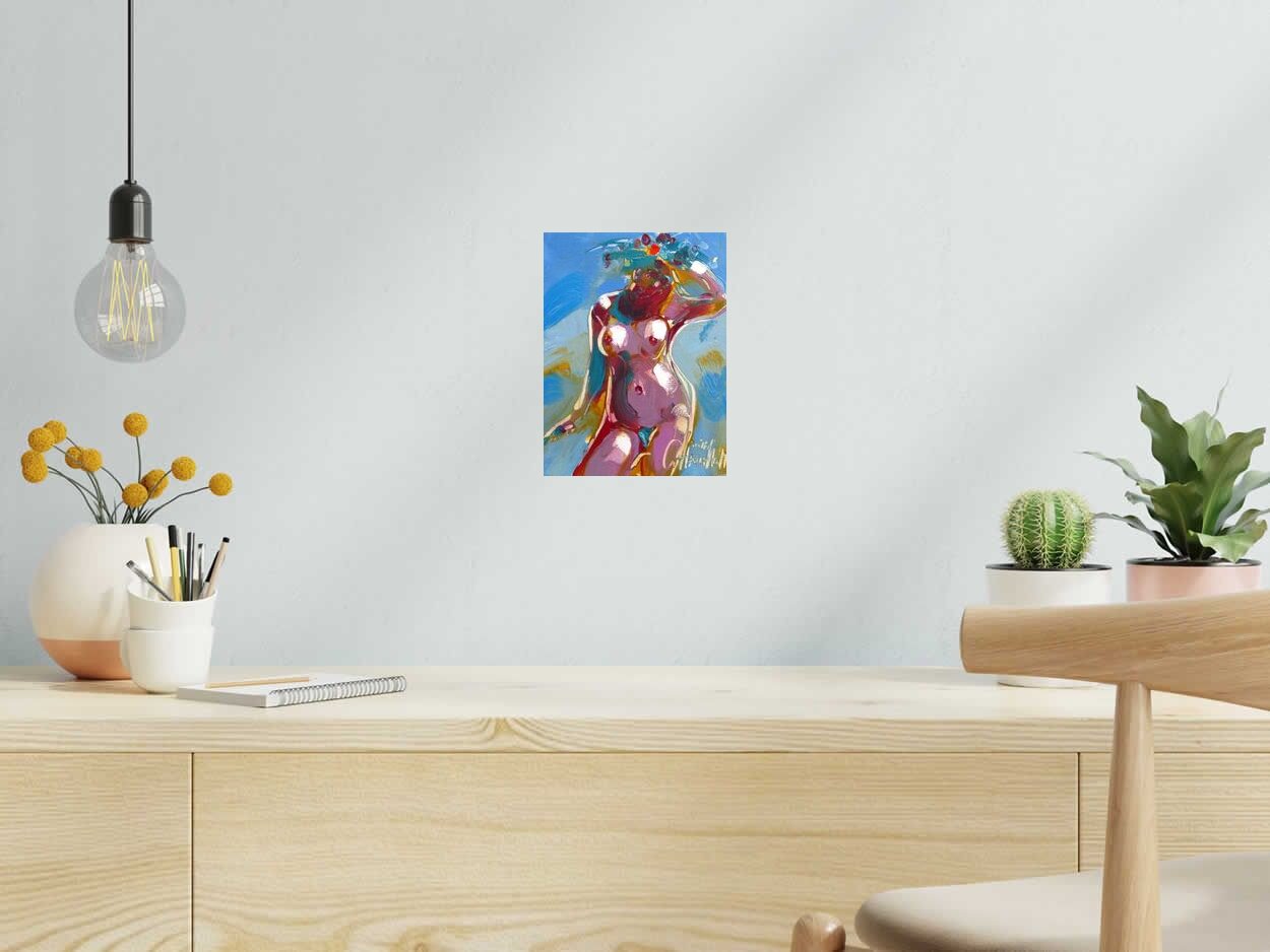 Toile Nadin de OLENA SINIUHINA dans un intérieur – 18 × 24 cm