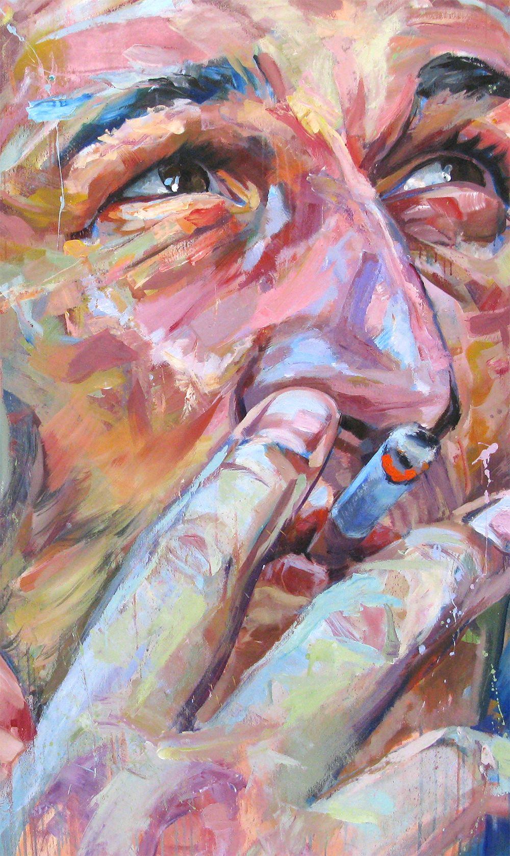 Toile figurative très grand format MAX – NUNO – 89 × 146 cm