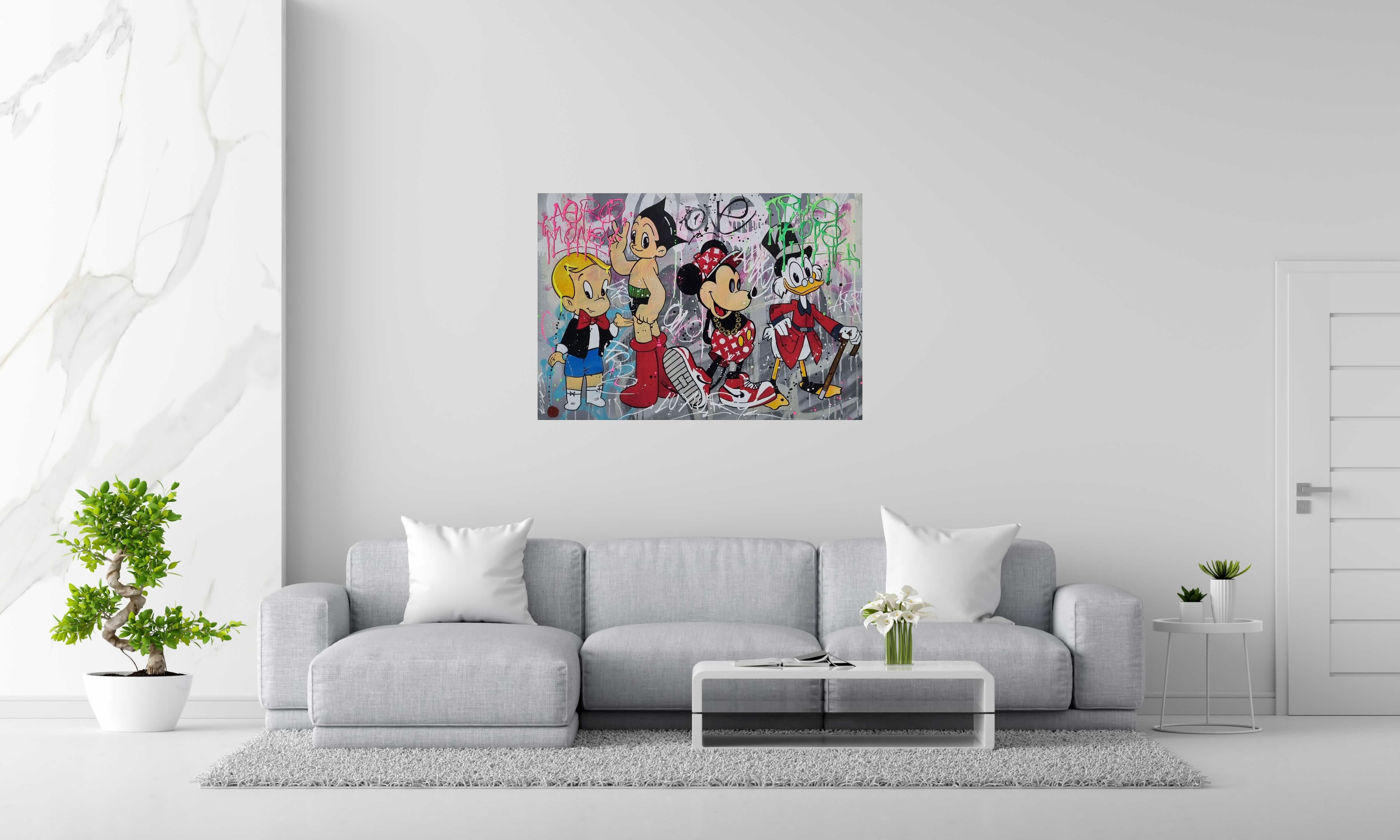 Toile AERO GANG de JUG dans un intérieur – 81 × 116 cm