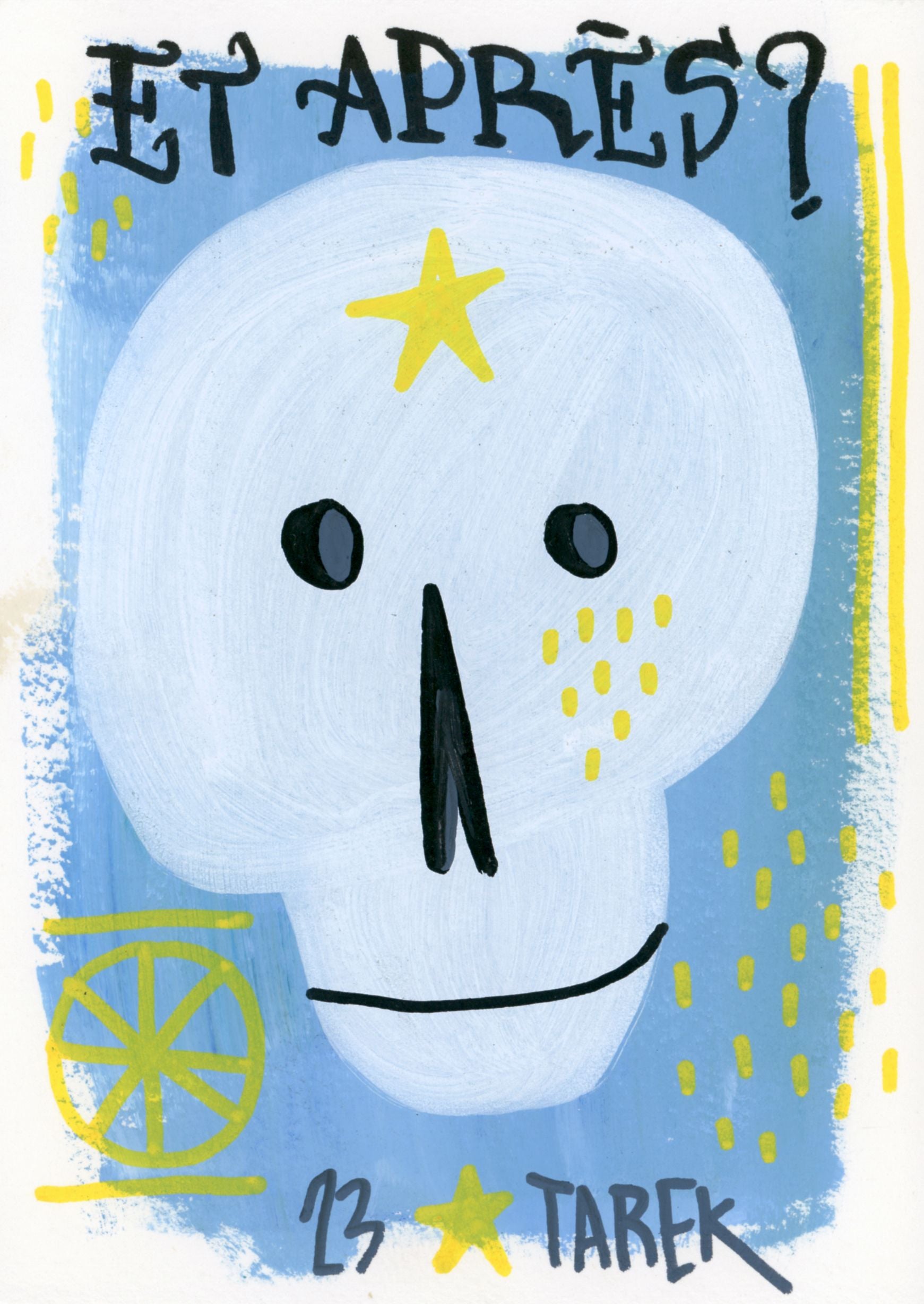 Toile graphique petit format Et après ? – TAREK – 15 × 21 cm