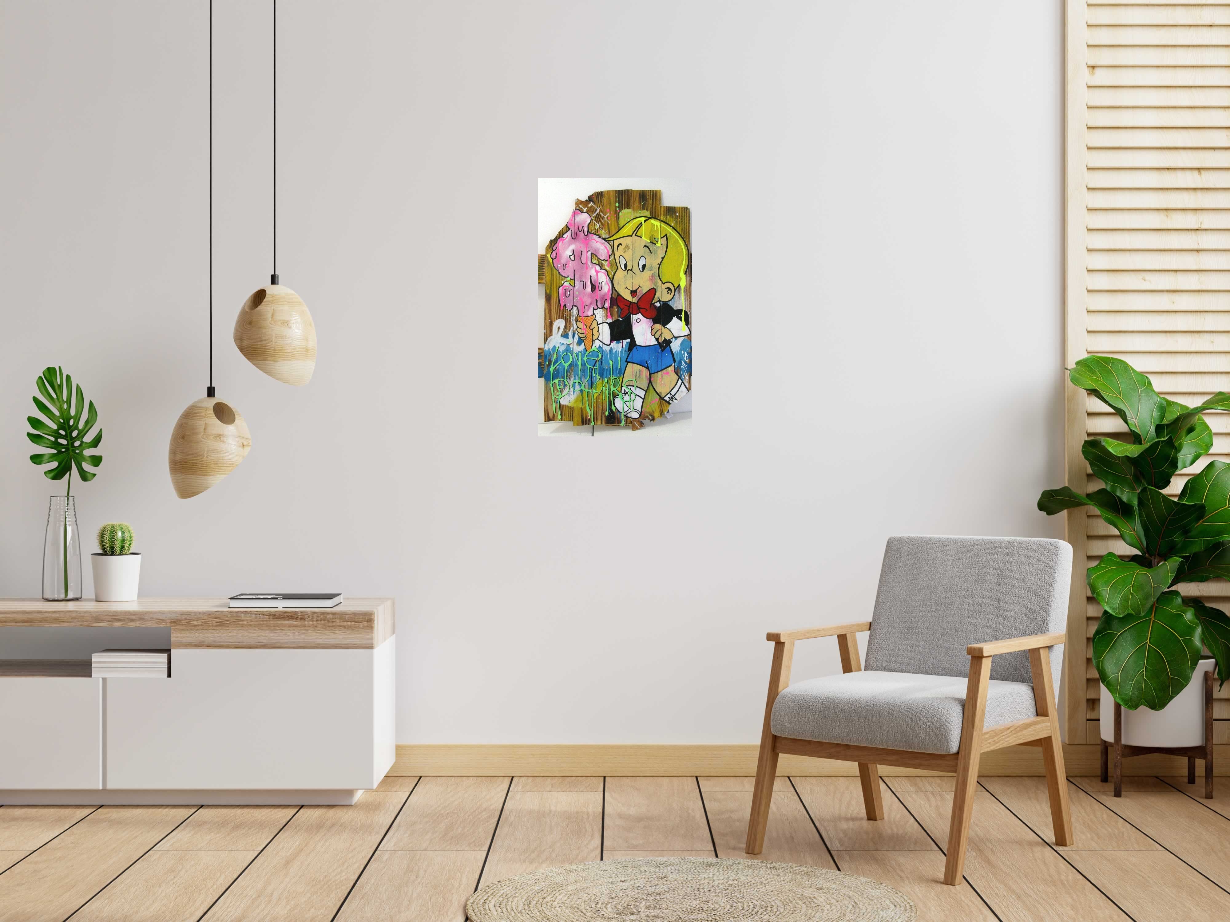 Toile ICE CREAM de JUG dans un intérieur – 84 × 50 cm
