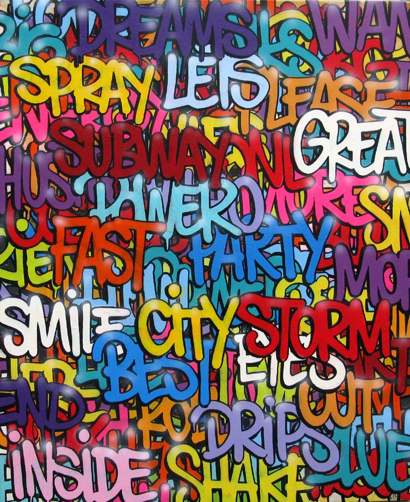 Toile street art format xxl Dreams great – EL GATO S. – 81 × 100 cm